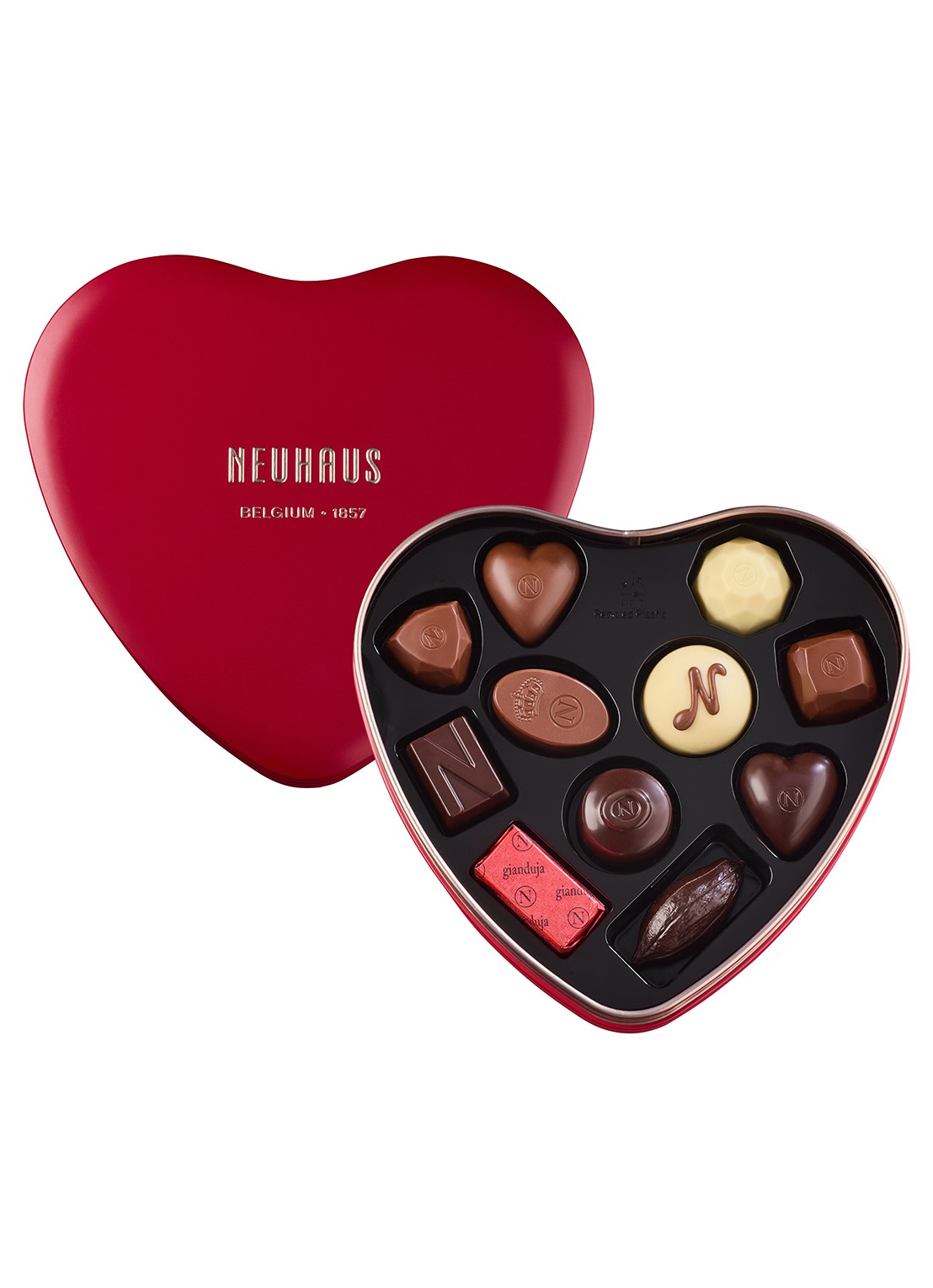 Neuhaus Valentijn bonbons in hartendoos 124 gram  - voorkant 3 undefined