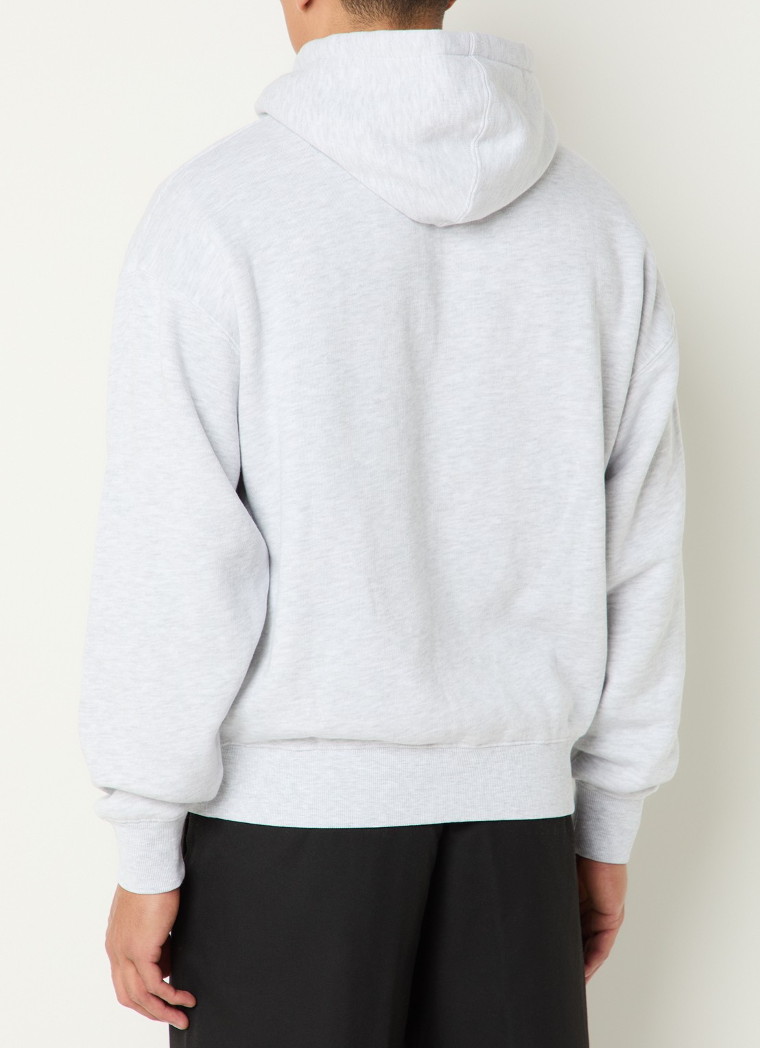 New Amsterdam Surf Association Chop hoodie met logoborduring - achterkant 5 grijsmele