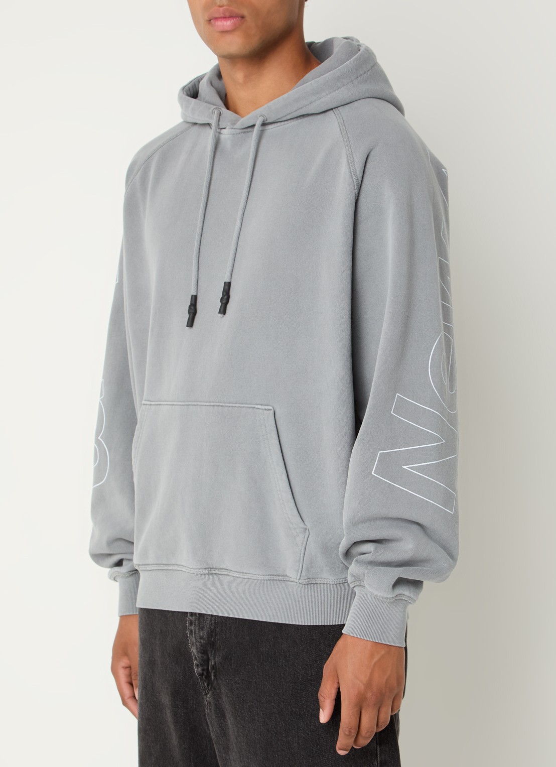 New Amsterdam Surf Association Hoodie met backprint  - achterkant grijs