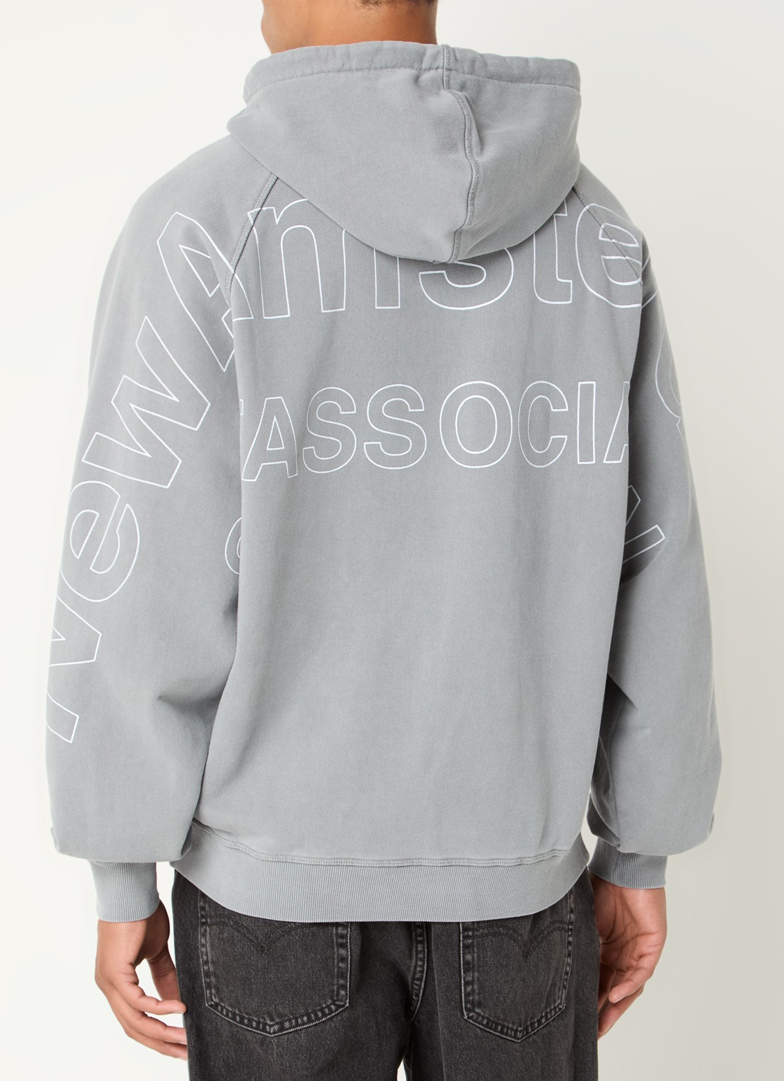 New Amsterdam Surf Association Hoodie met backprint  - detail 4 grijs