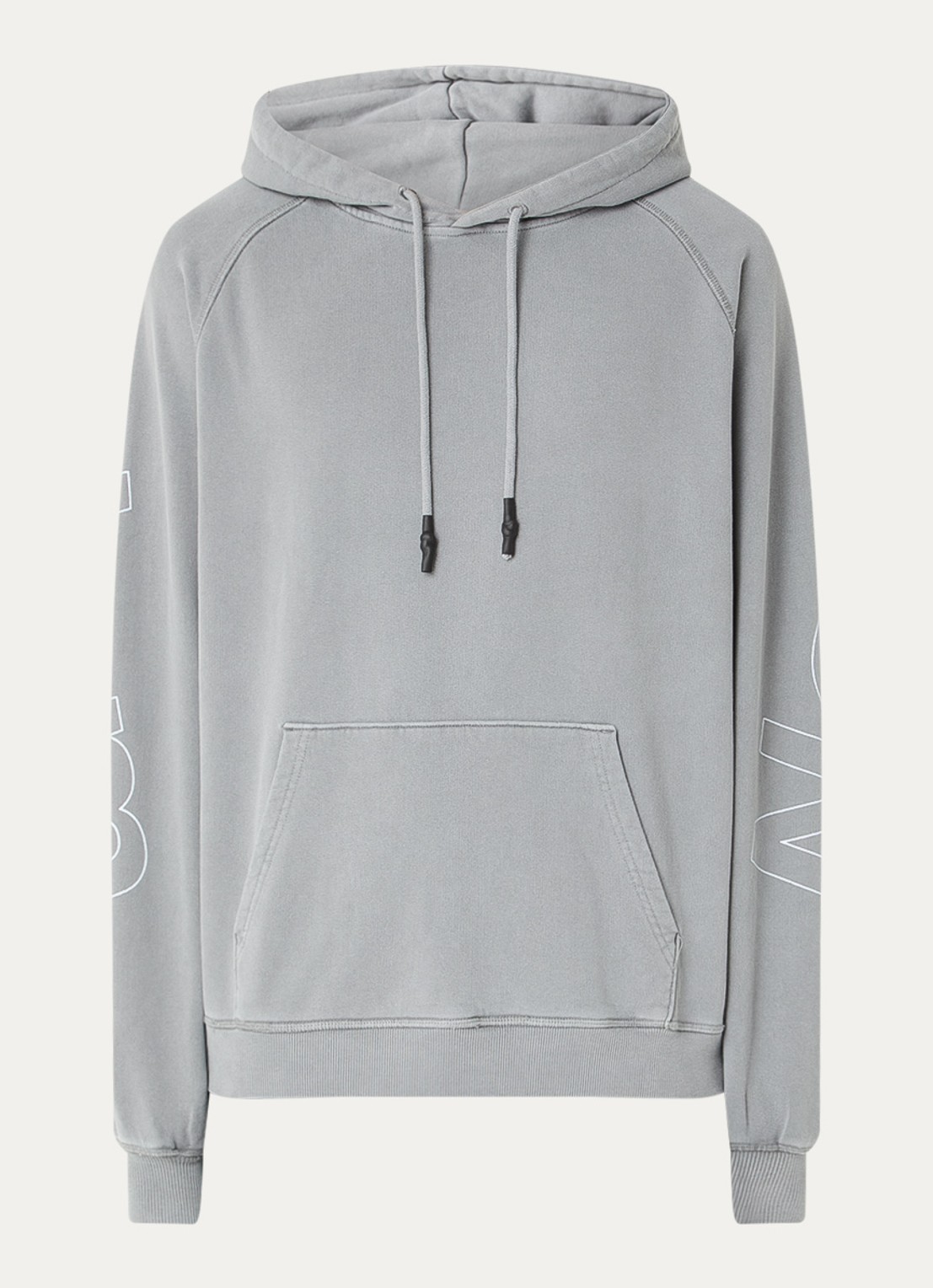 New Amsterdam Surf Association Hoodie met backprint  - voorkant 2 grijs