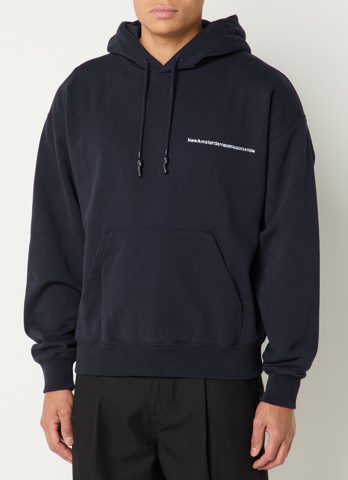 New Amsterdam Surf Association Hoodie met logo- en backprint - achterkant donkerblauw