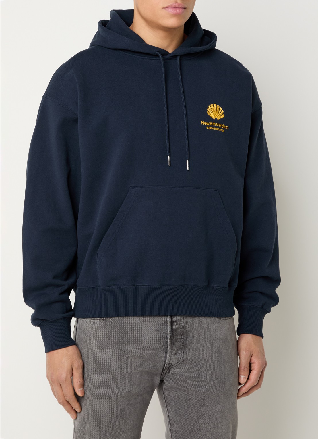 New Amsterdam Surf Association Hoodie met logo- en backprint - achterkant 3 donkerblauw