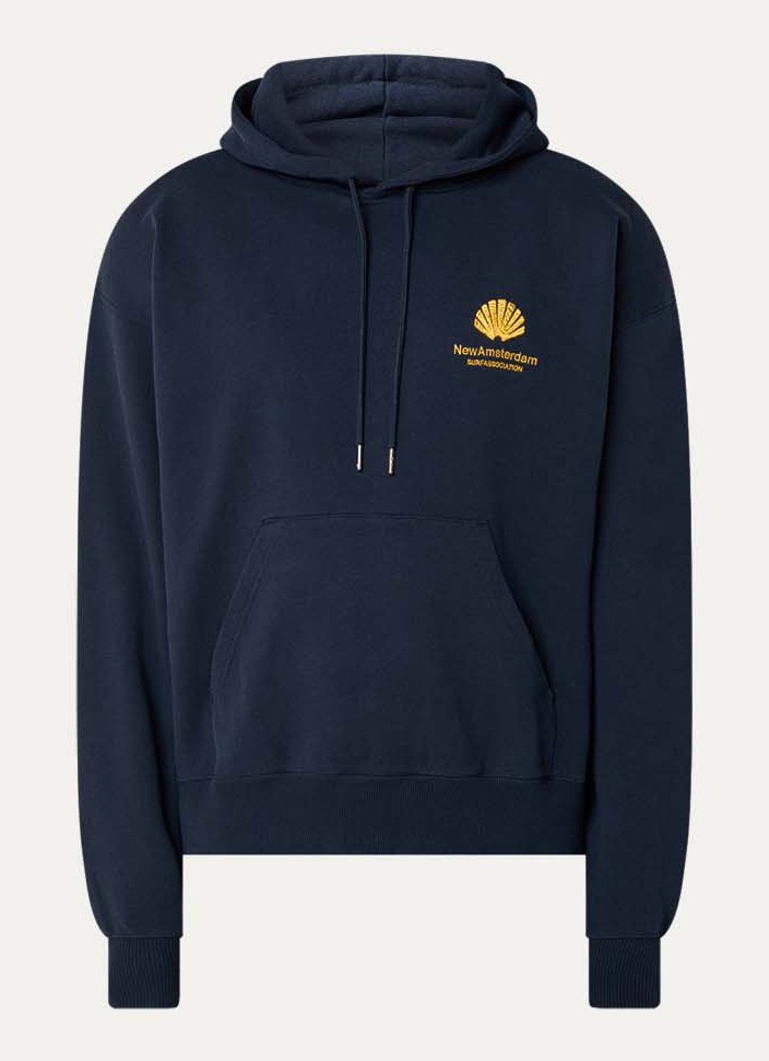 New Amsterdam Surf Association Hoodie met logo- en backprint - voorkant 4 donkerblauw