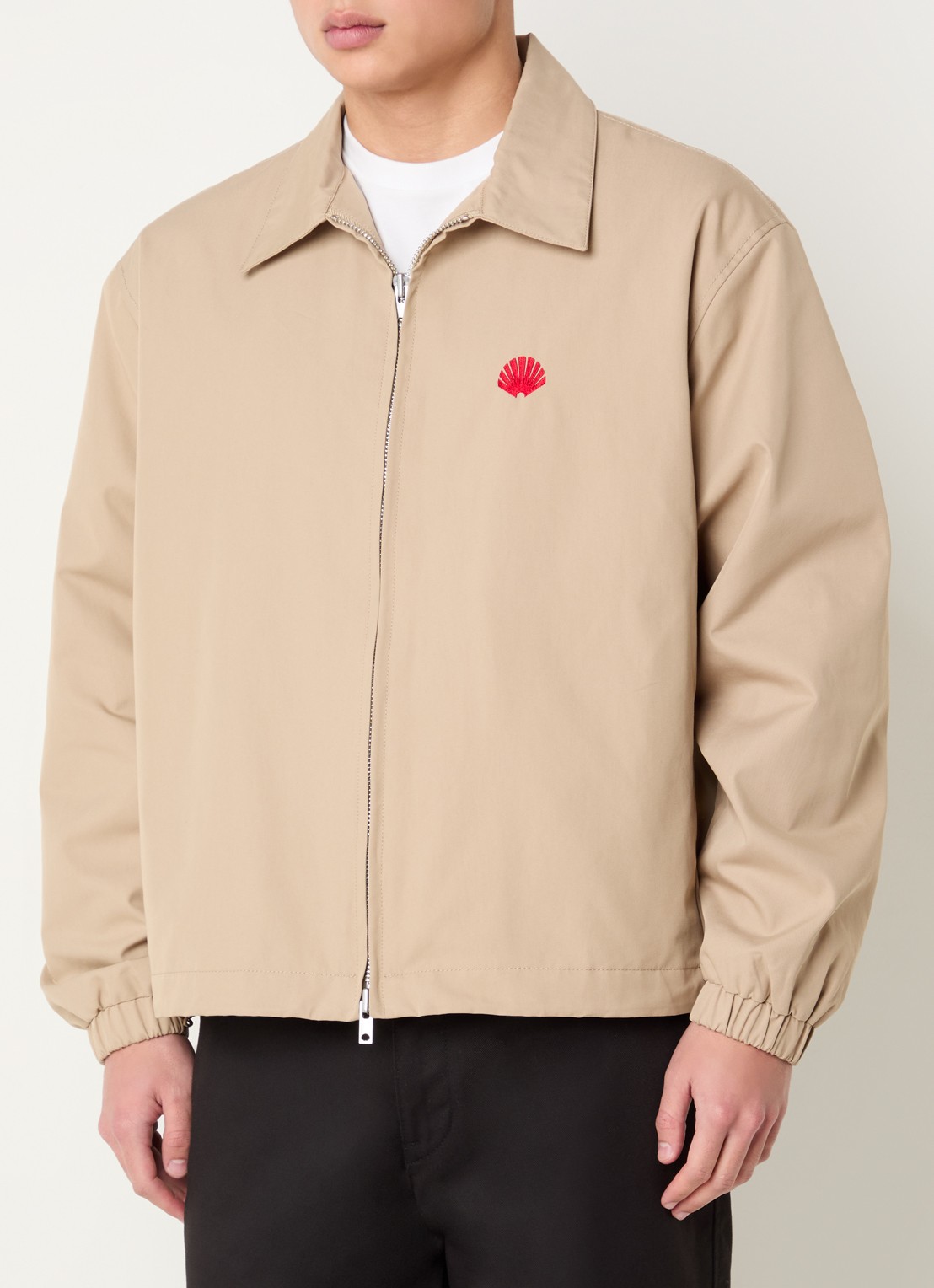 New Amsterdam Surf Association Jack met logo- en backprint - achterkant beige