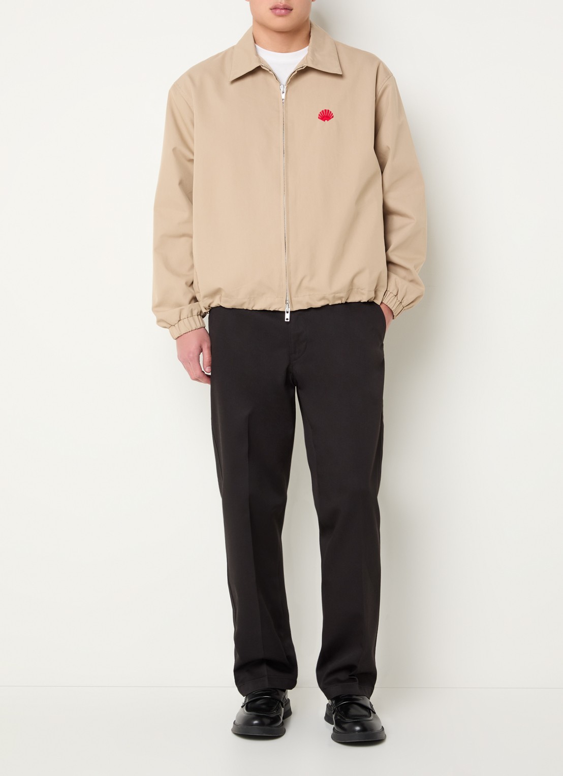 New Amsterdam Surf Association Jack met logo- en backprint - voorkant 4 beige
