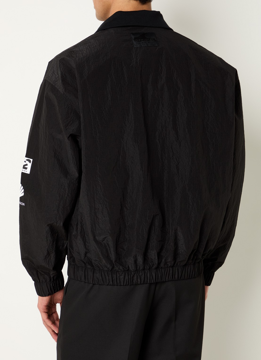 New Amsterdam Surf Association Jack met print en ritszakken - achterkant 3 zwart