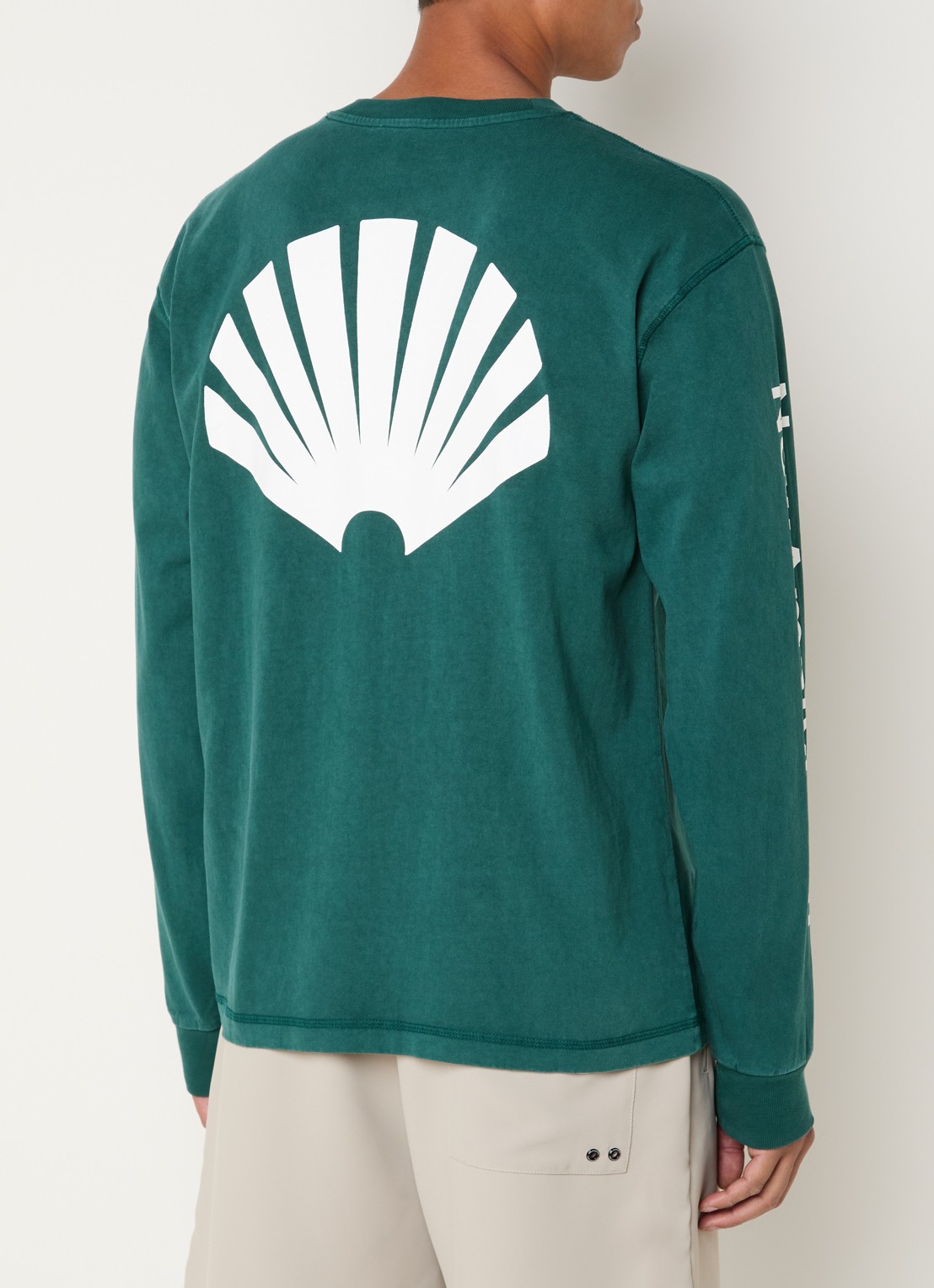 New Amsterdam Surf Association  Longsleeve met logo- en backprint - detail 3 zeegroen