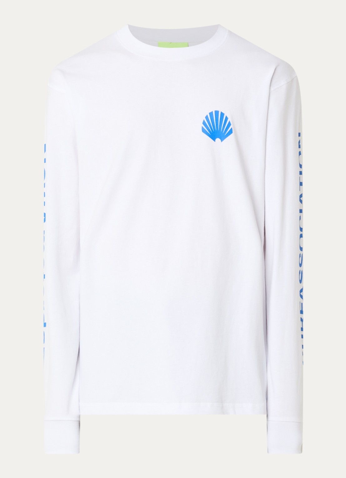 New Amsterdam Surf Association  Longsleeve met logo- en backprint - voorkant kobaltblauw