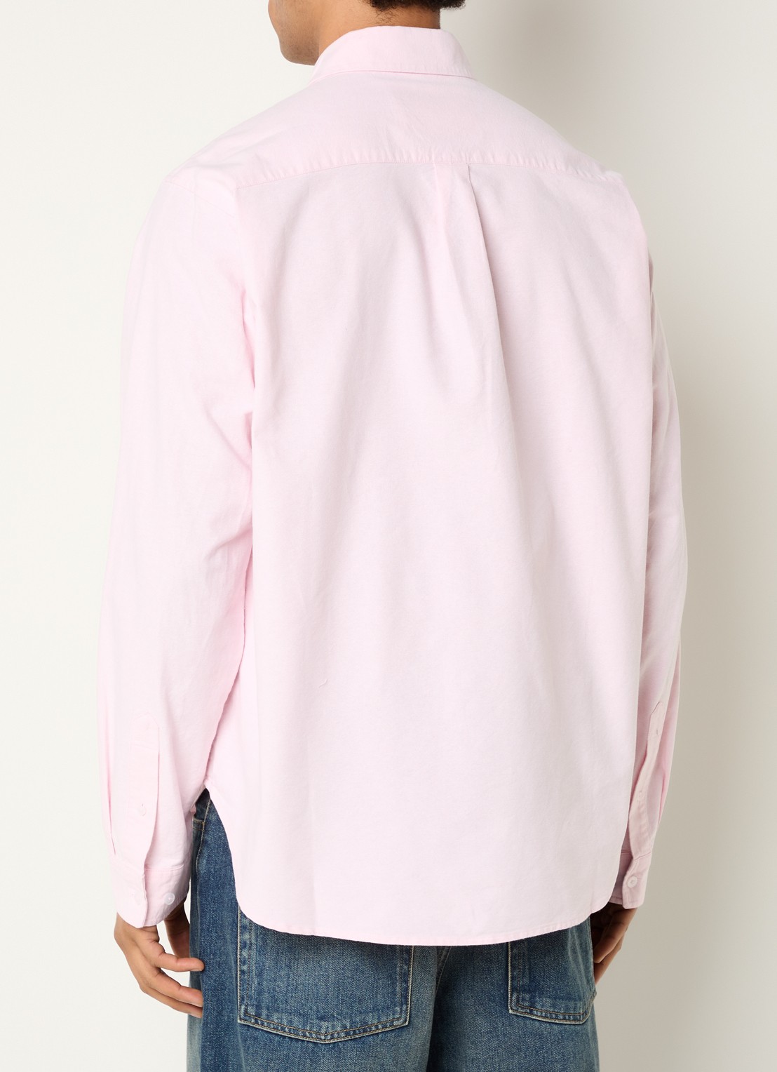 New Amsterdam Surf Association Regular fit overhemd met logoborduring  - achterkant 4 roze