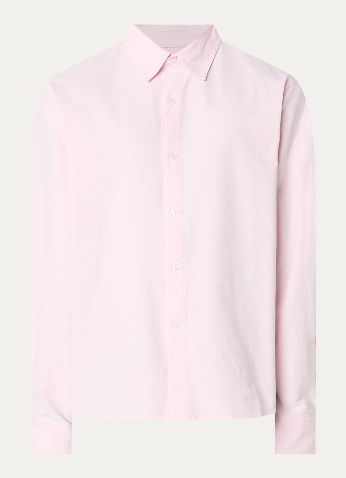 New Amsterdam Surf Association Regular fit overhemd met logoborduring  - voorkant 2 roze