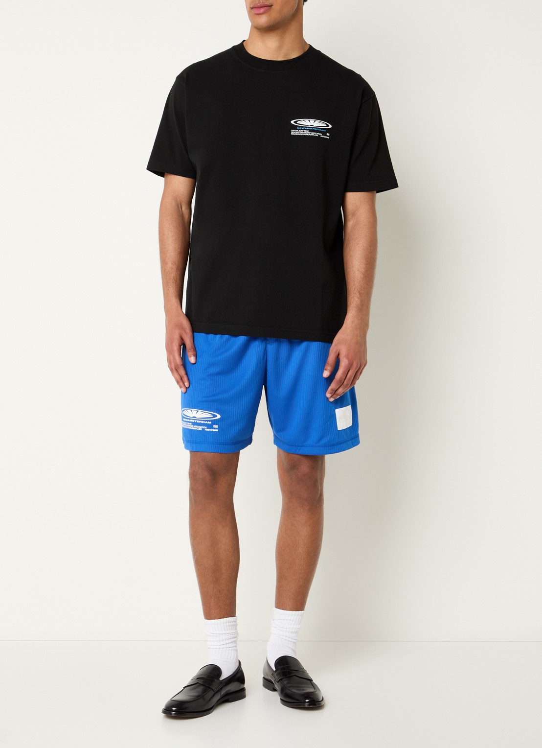 New Amsterdam Surf Association Shaper T-shirt met logo- en backprint - voorkant 4 zwart