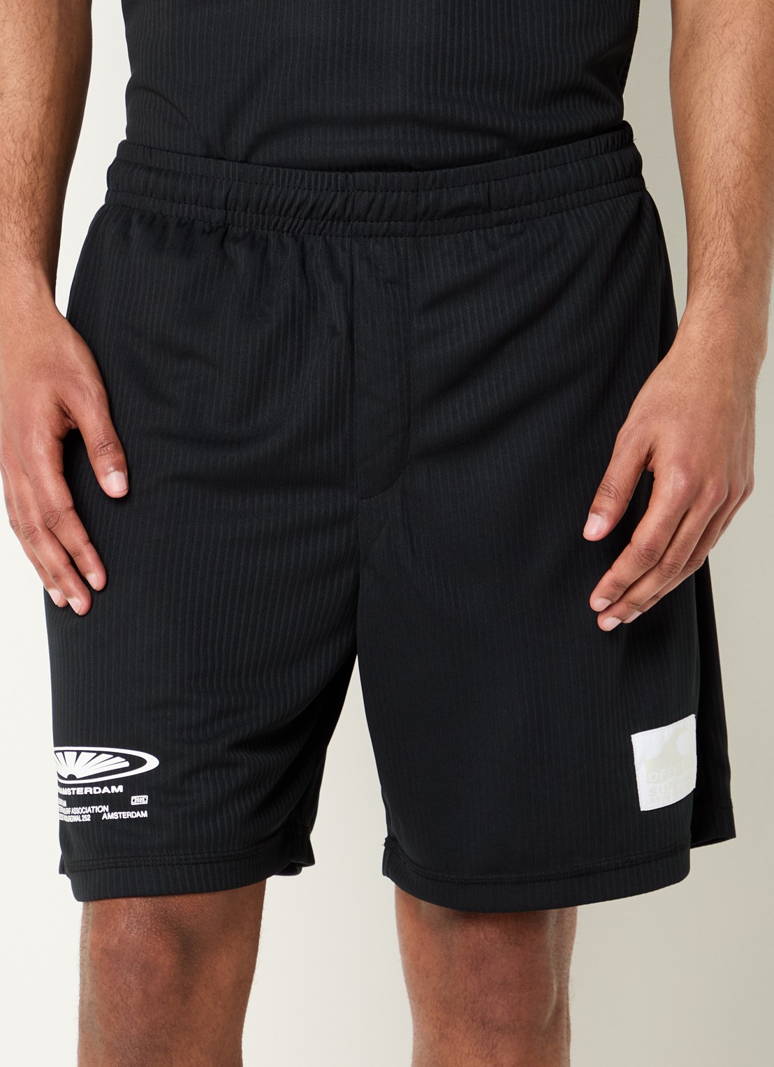 New Amsterdam Surf Association Straight fit korte broek met ritszakken - detail 2 blauw