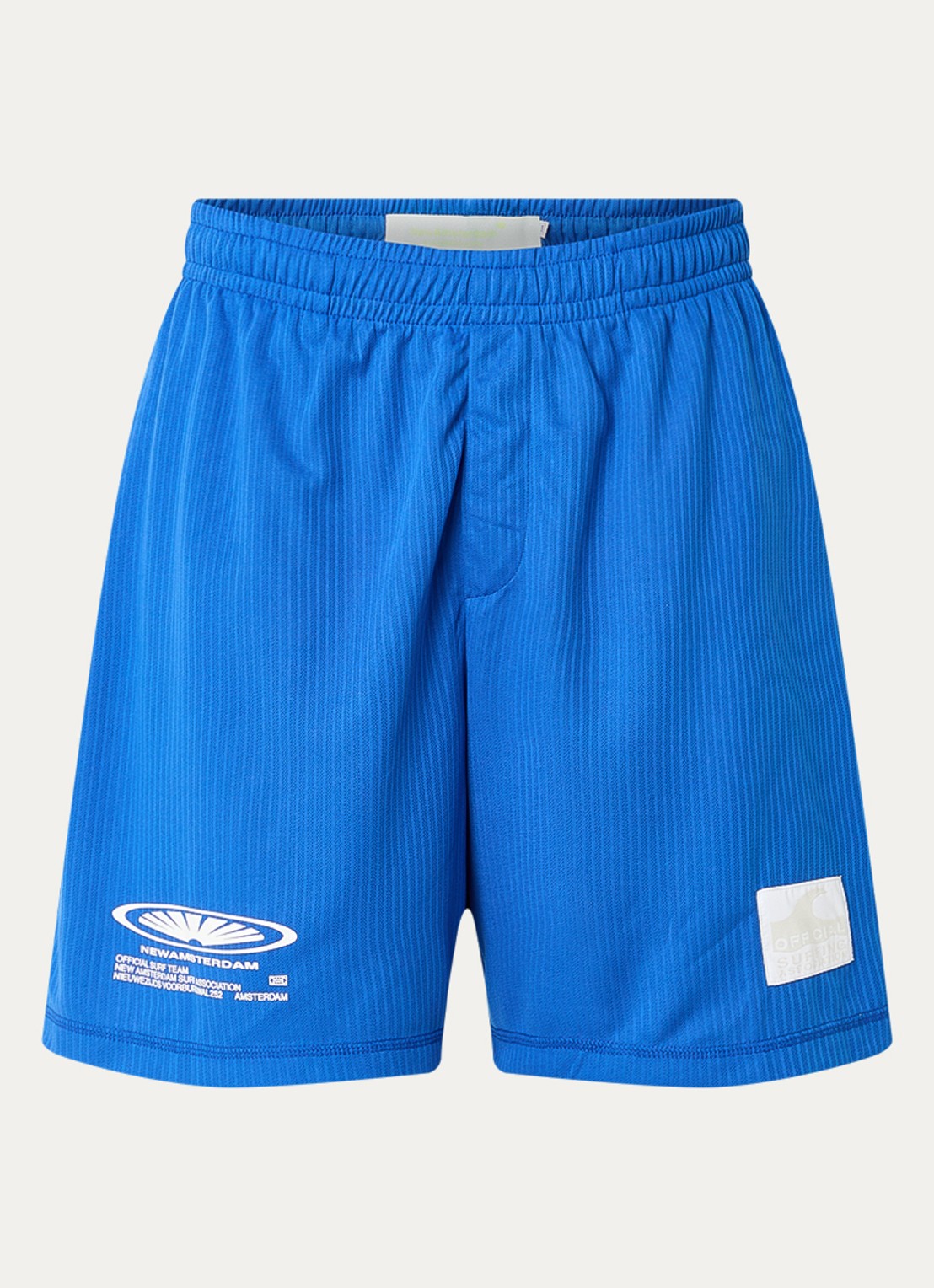 New Amsterdam Surf Association Straight fit korte broek met ritszakken - voorkant 2 zwart