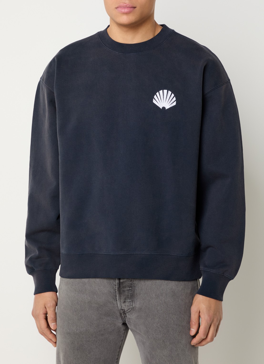 New Amsterdam Surf Association Sweater met logo- en backprint - achterkant 4 donkerblauw