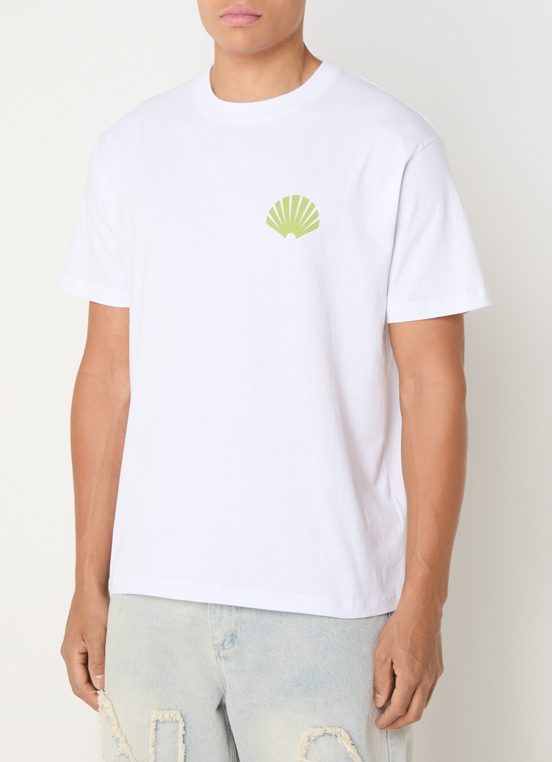 New Amsterdam Surf Association T-shirt met logo- en backprint - achterkant 4 wit