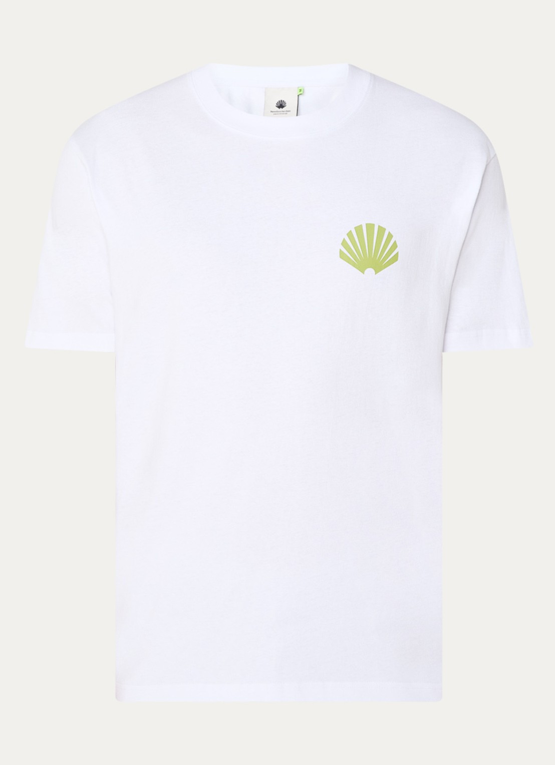 New Amsterdam Surf Association T-shirt met logo- en backprint - voorkant wit
