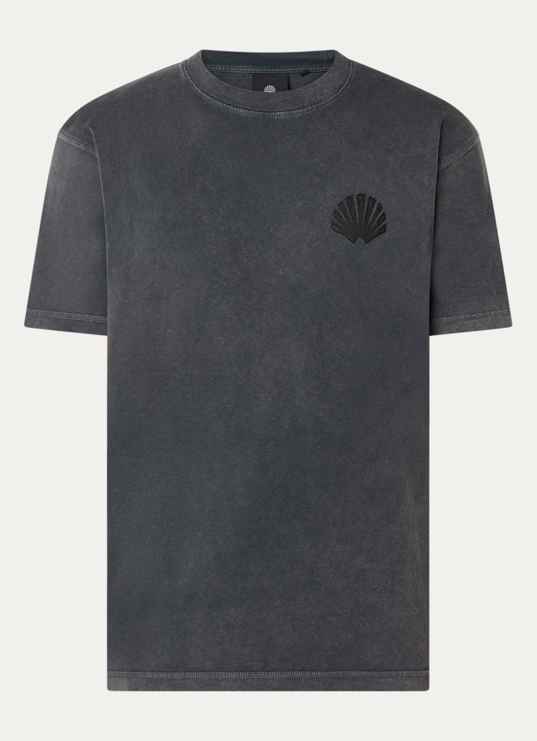 New Amsterdam Surf Association T-shirt met logo- en backprint - voorkant 2 antraciet