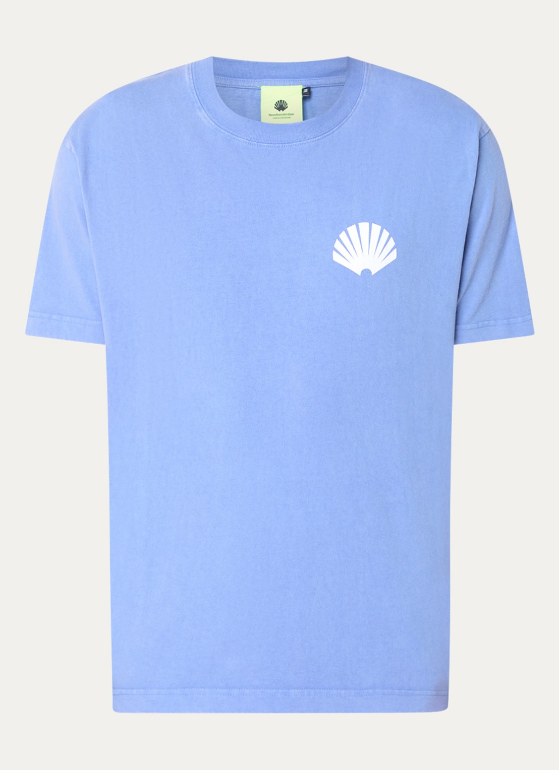 New Amsterdam Surf Association T-shirt met logo- en backprint - voorkant 2 blauw