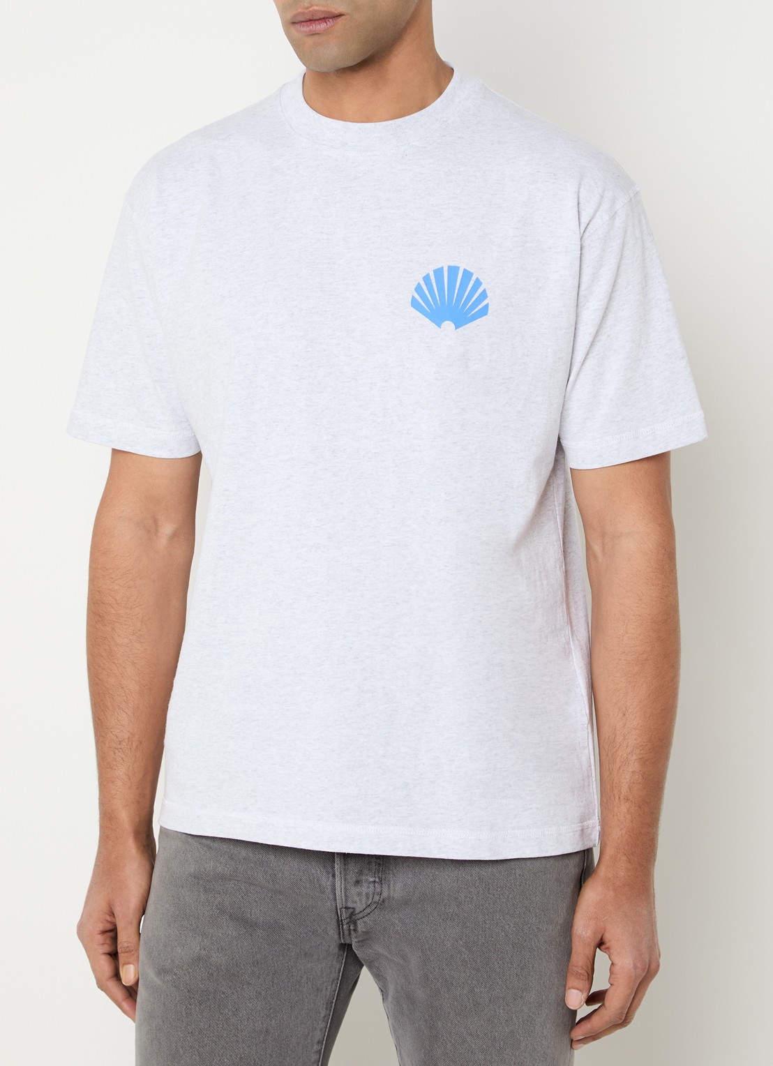 New Amsterdam Surf Association T-shirt met logo- en backprint - achterkant 4 grijsmele