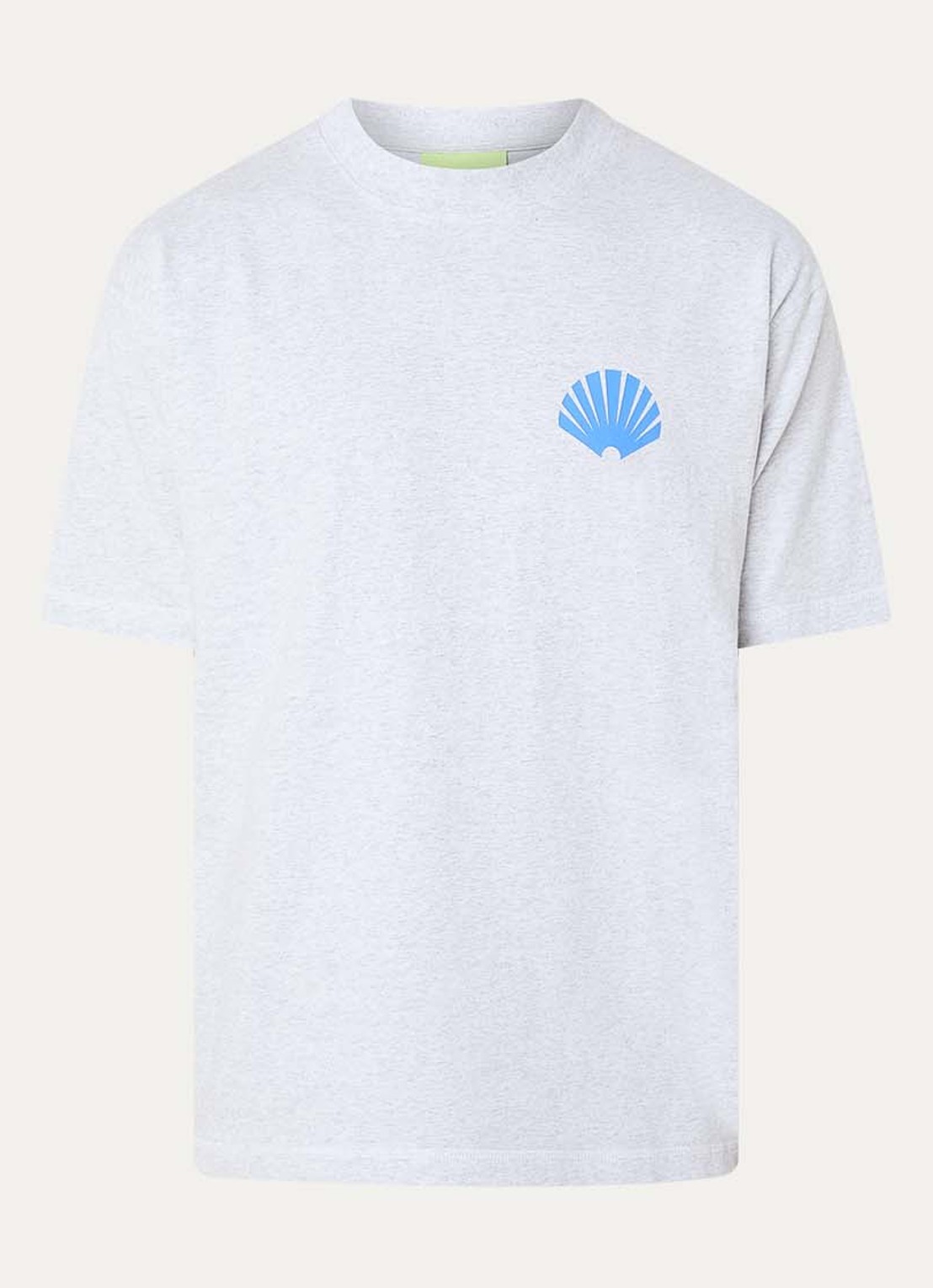 New Amsterdam Surf Association T-shirt met logo- en backprint - voorkant 2 grijsmele