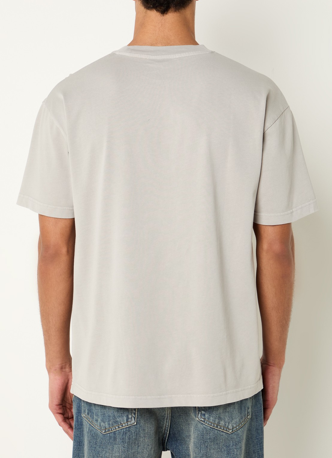 New Amsterdam Surf Association T-shirt met logoborduring - achterkant 4 lichtgrijs