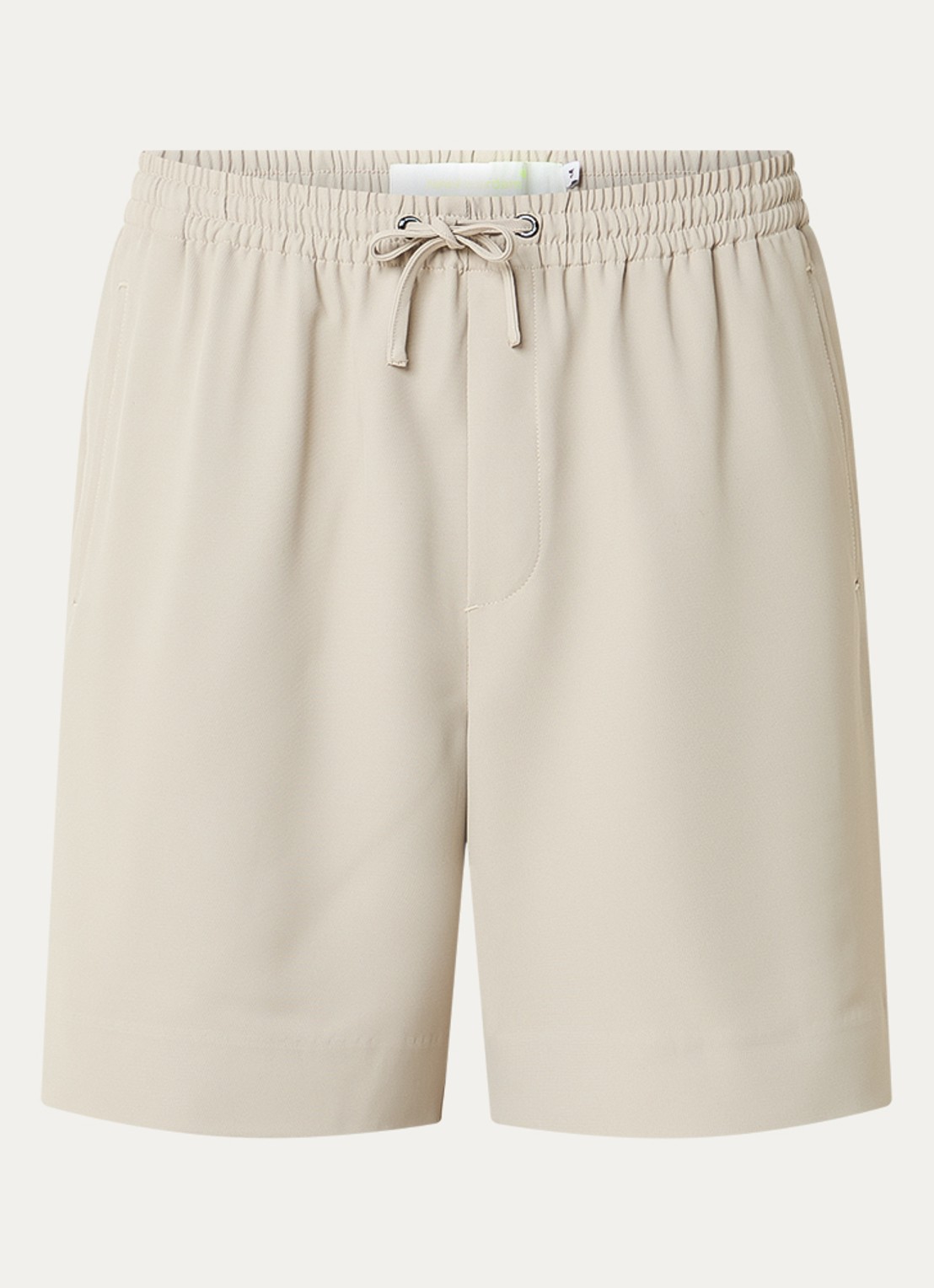 New Amsterdam Surf Association Work loose fit korte broek met steekzakken - voorkant 2 beige
