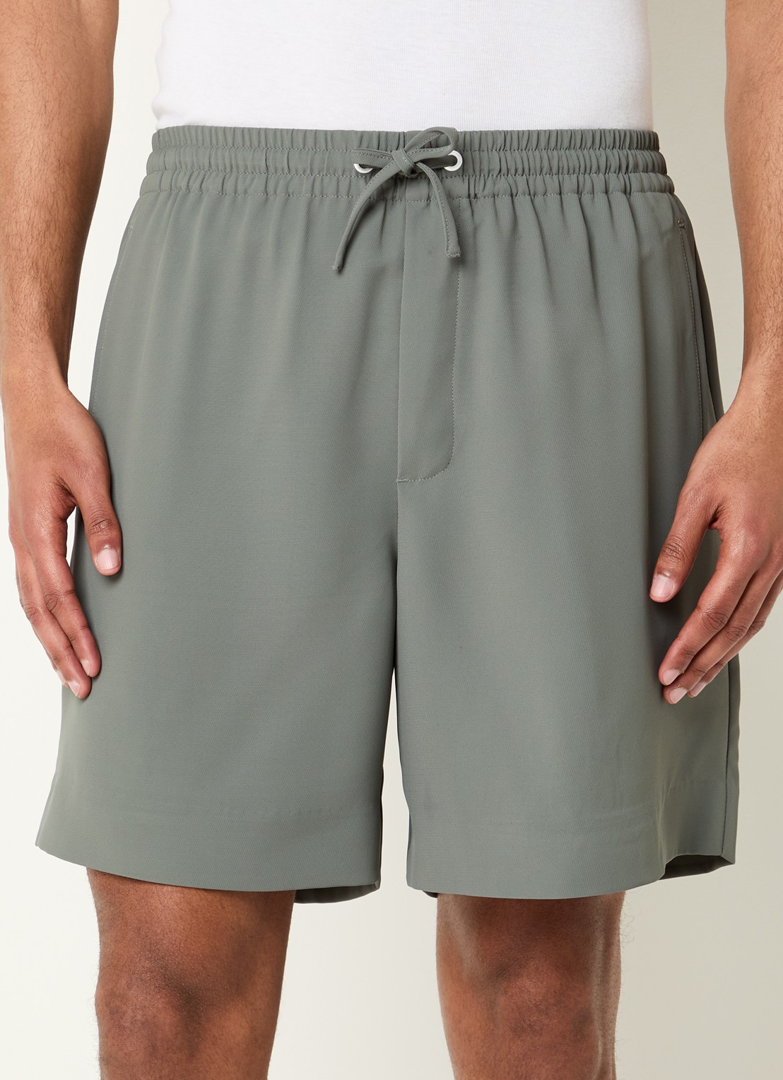 New Amsterdam Surf Association Work loose fit korte broek met steekzakken - detail 4 groen