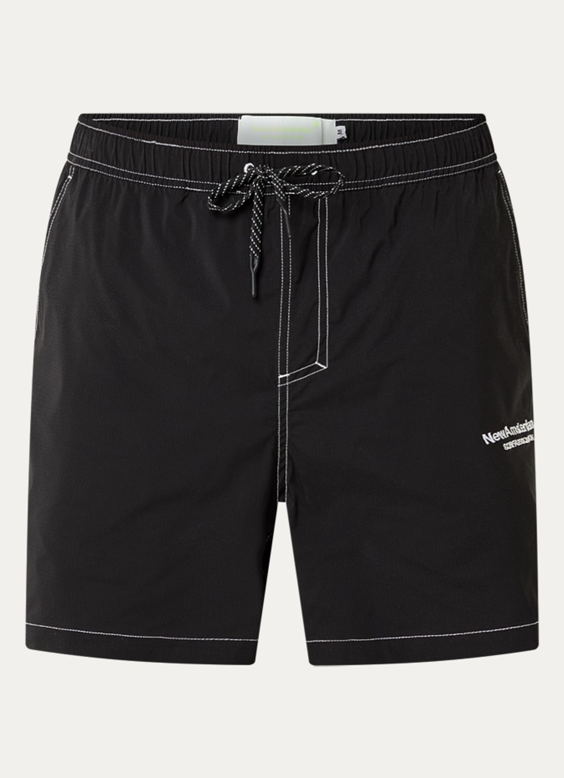 New Amsterdam Surf Association Zwemshorts met steekzakken - voorkant 2 zwart
