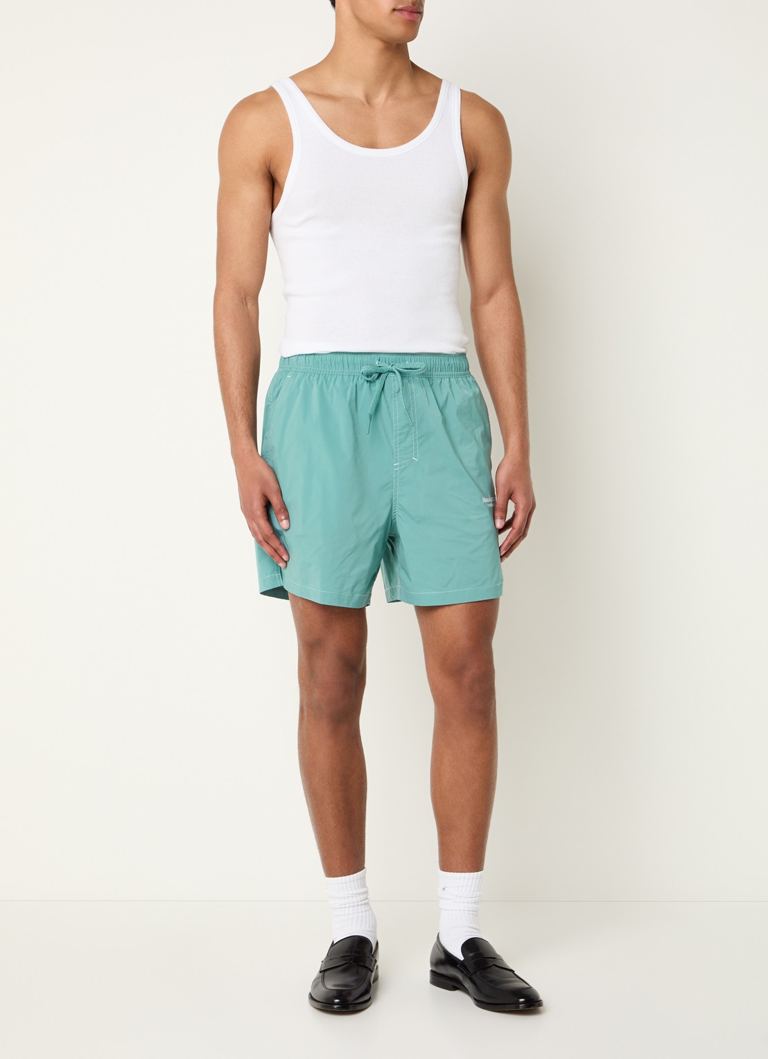New Amsterdam Surf Association Zwemshorts met steekzakken - voorkant 3 lichtgroen