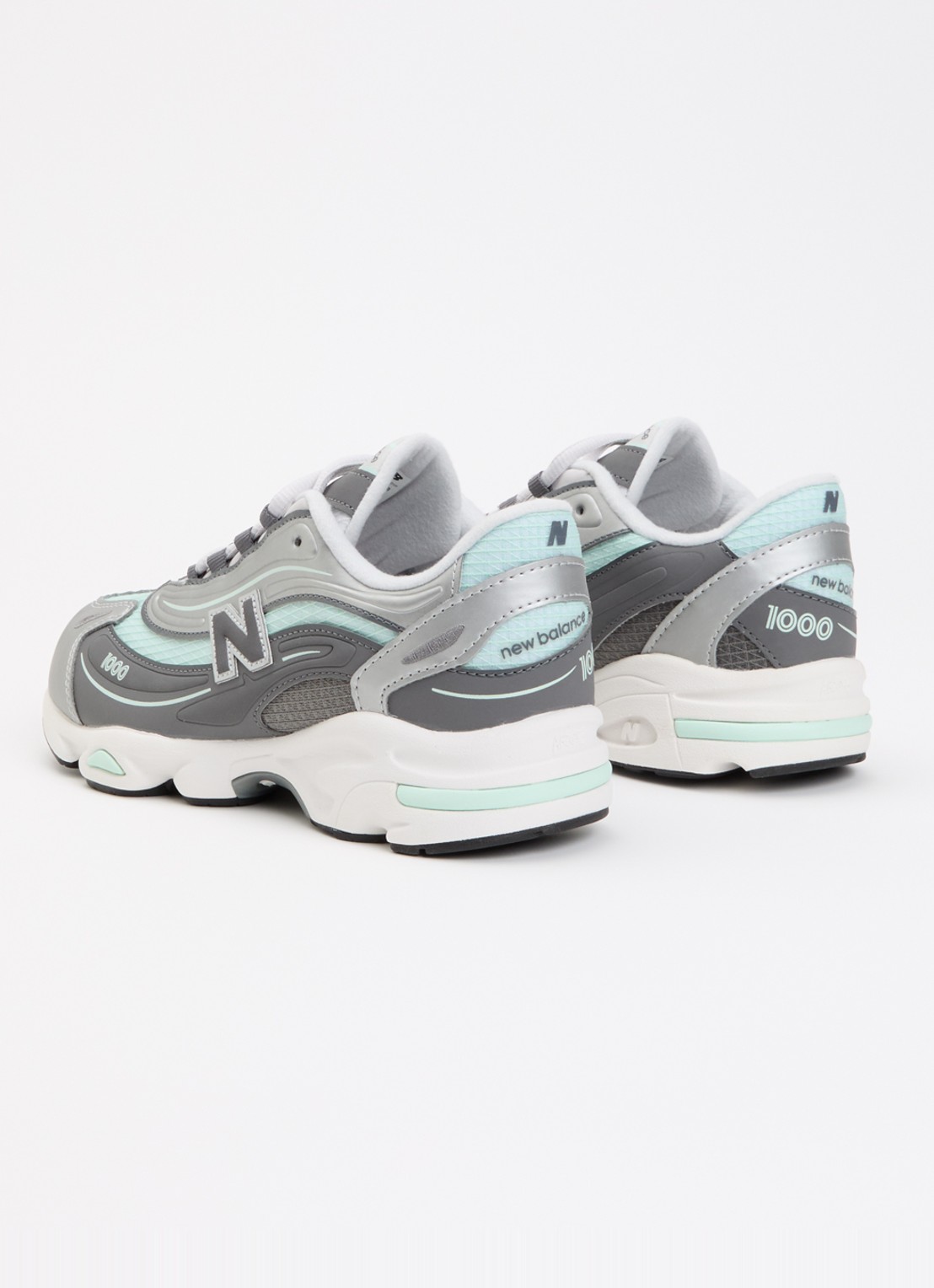 New Balance 1000 sneaker met mesh details - achterkant 3 grijs