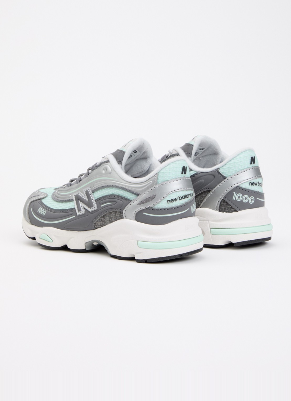 New Balance 1000 sneaker met mesh details - achterkant mint