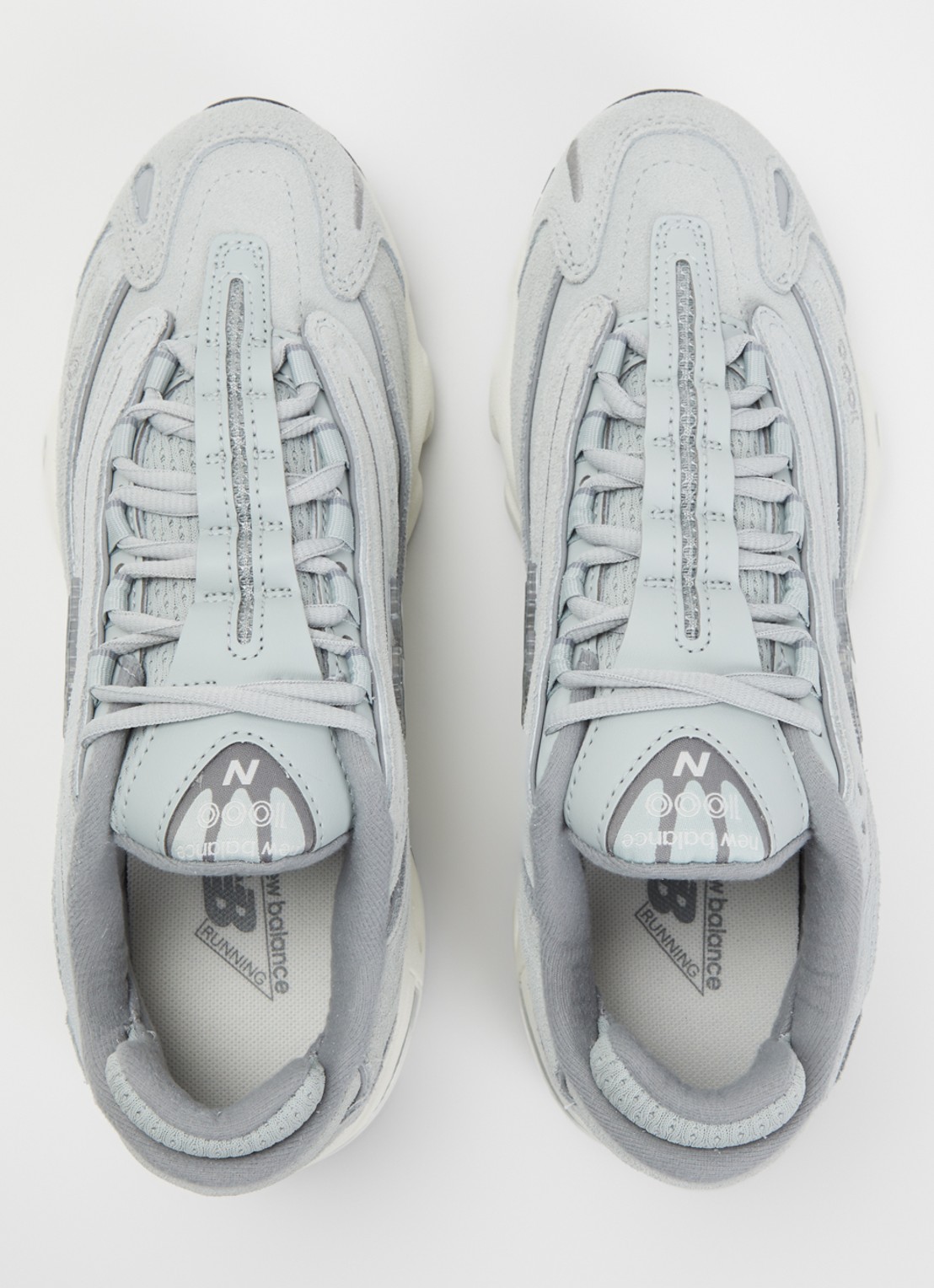 New Balance 1000 sneaker van suède  - detail 2 grijs