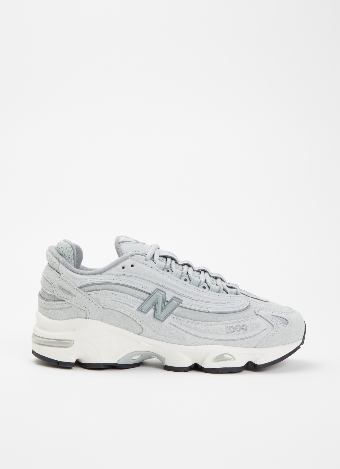 New Balance 1000 sneaker van suède  - voorkant 5 grijs