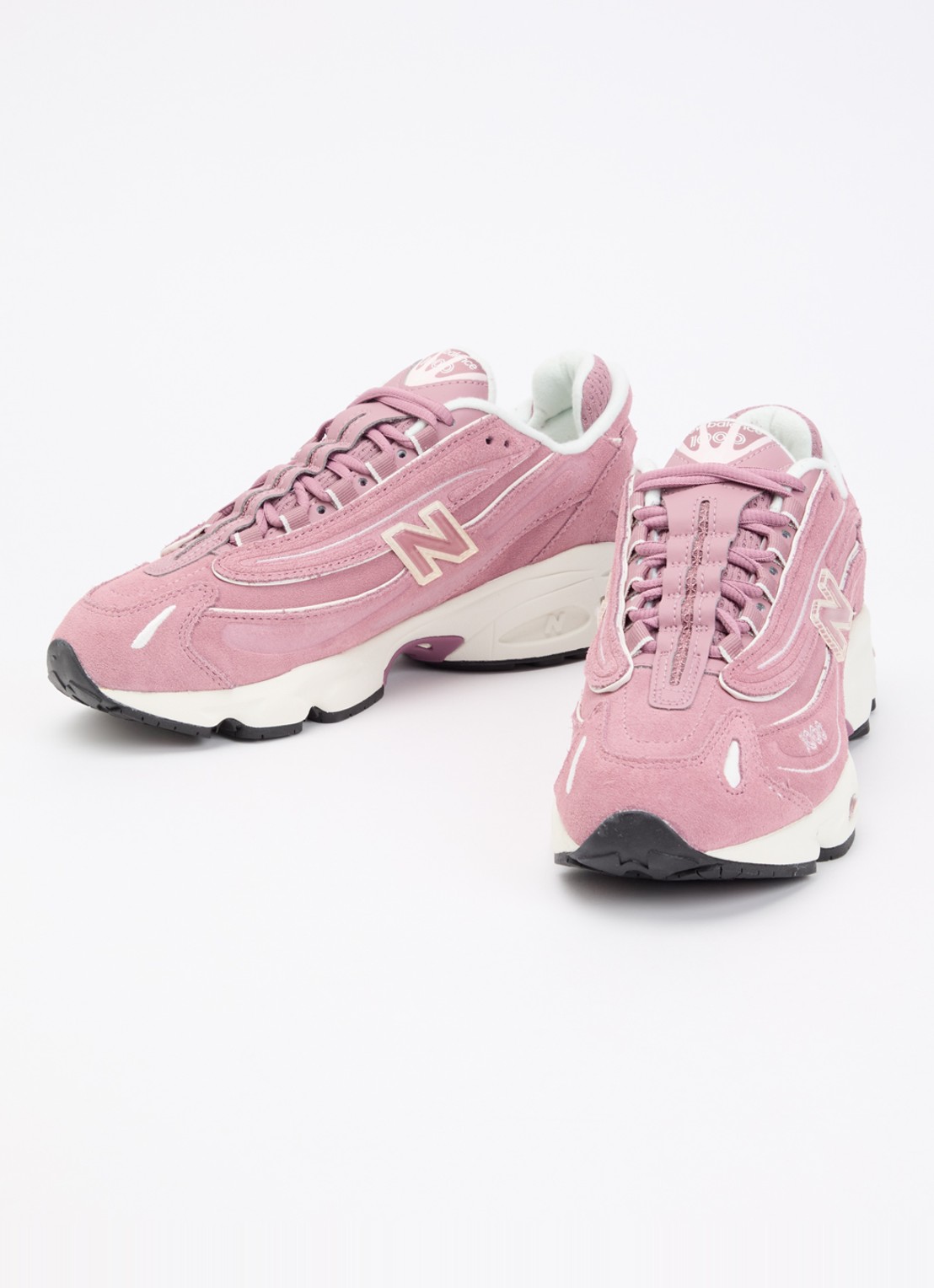 New Balance 1000 sneaker van suède  - detail 4 roze