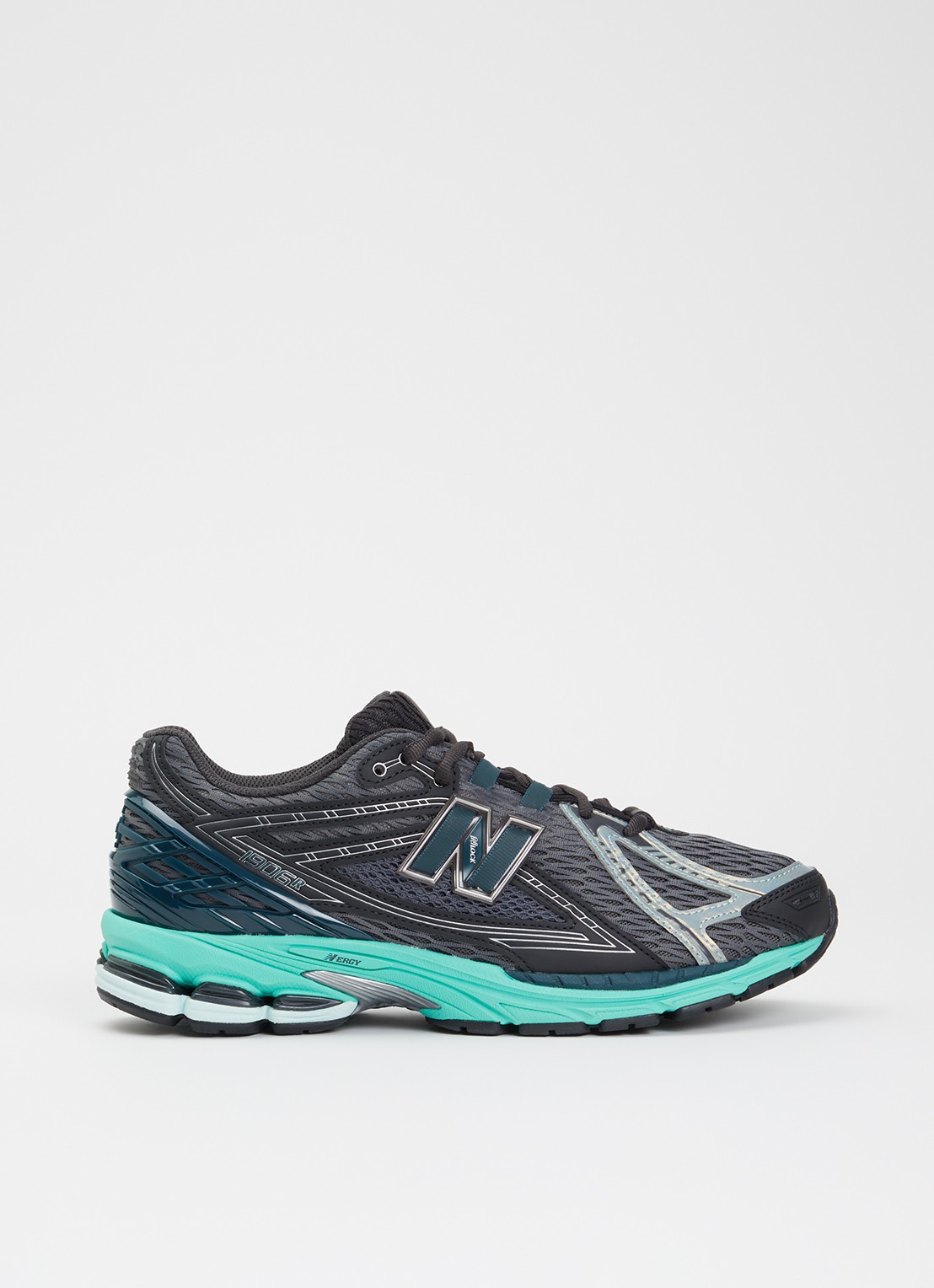 New Balance 1906 sneaker met mesh details - voorkant antraciet