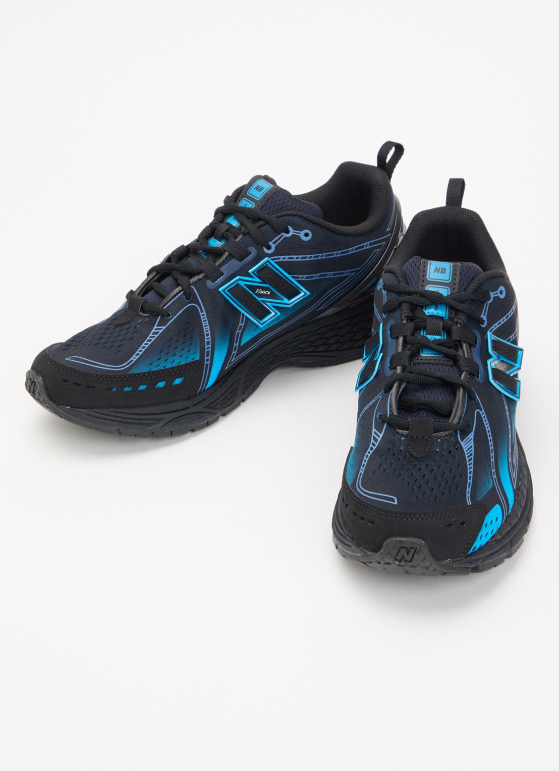 New Balance 1906 sneaker met mesh details - detail 3 zwart