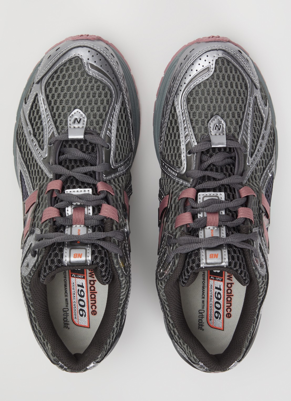 New Balance 1906 sneaker met mesh details - detail 4 zilver