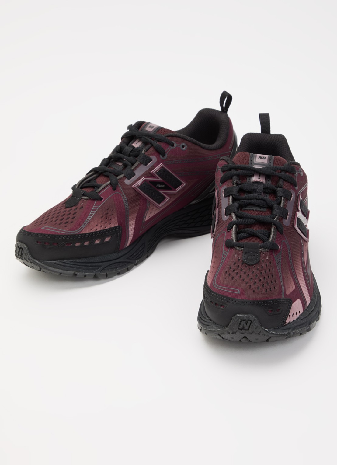 New Balance 1906 sneaker met mesh details - detail bordeauxrood