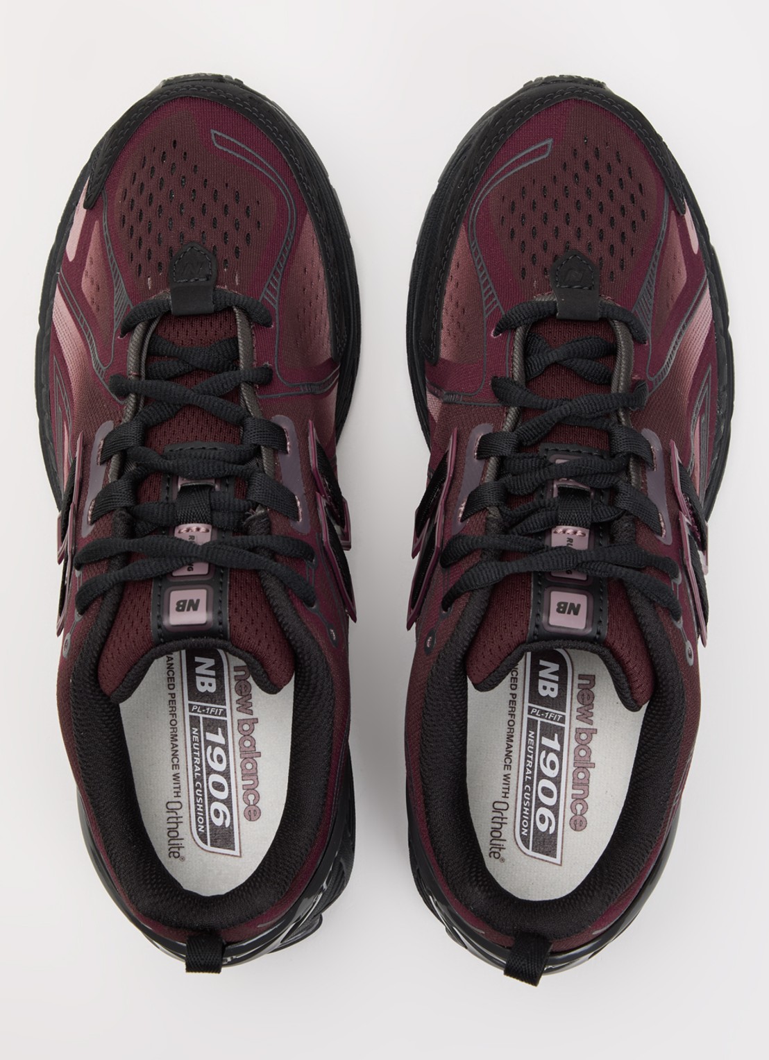 New Balance 1906 sneaker met mesh details - detail 2 bordeauxrood