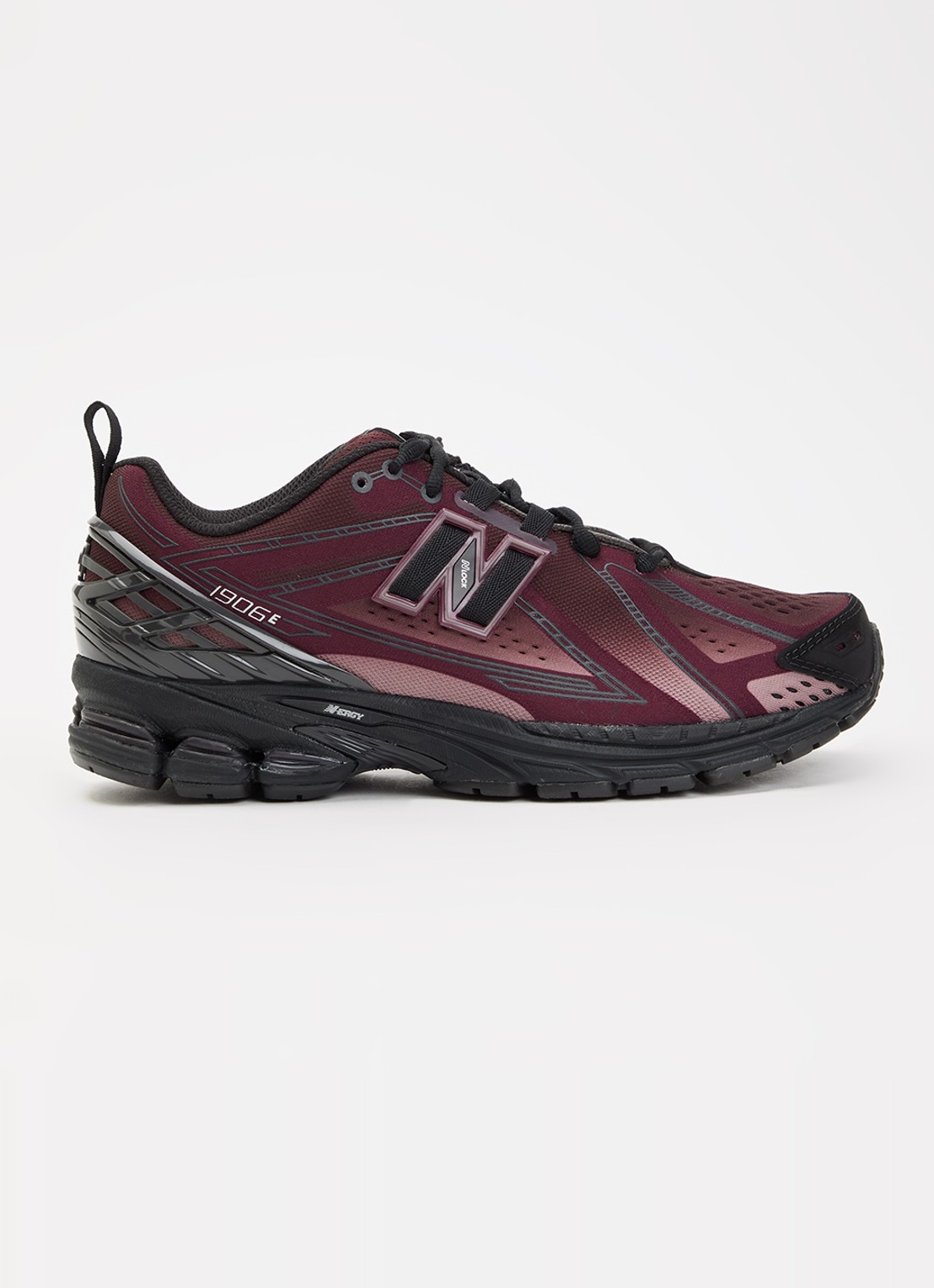New Balance 1906 sneaker met mesh details - voorkant 4 bordeauxrood