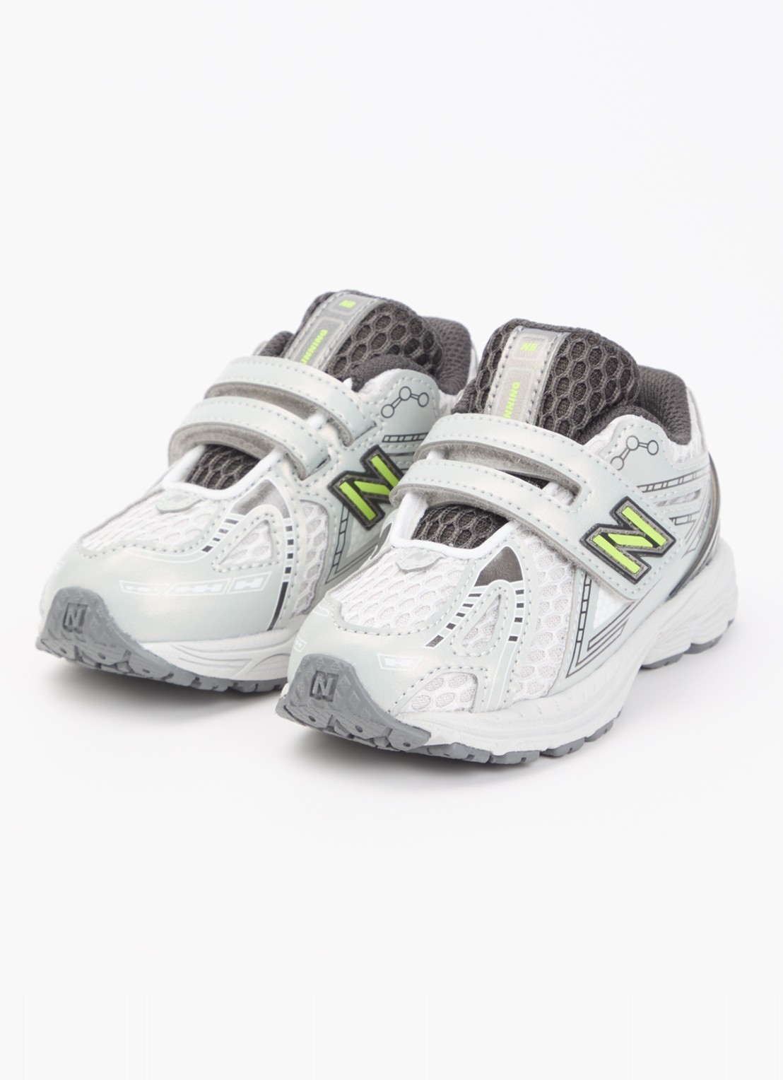 New Balance 1906 sneaker met mesh details - voorkant 3 grijs