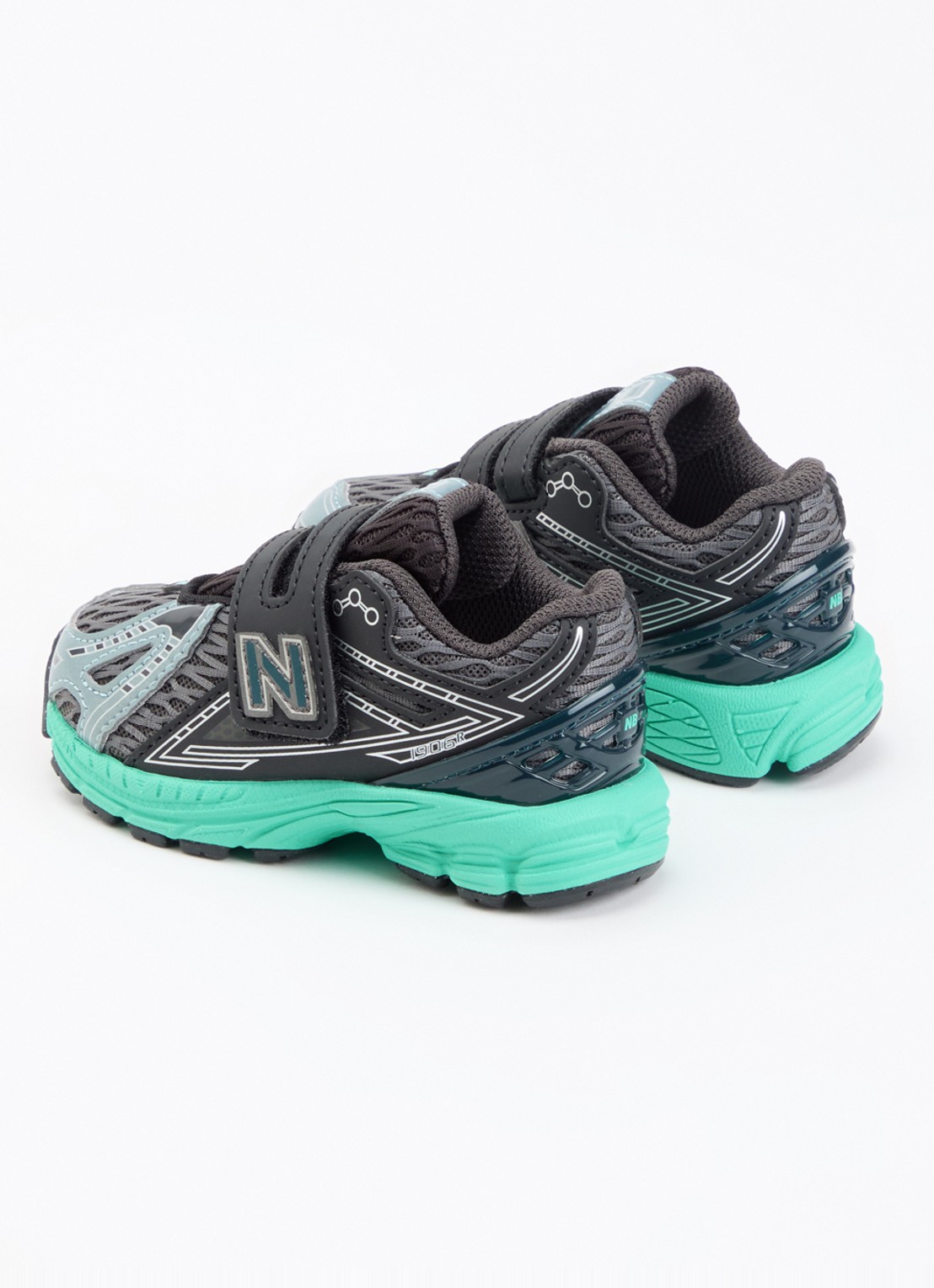 New Balance 1906 sneaker met mesh details - achterkant antraciet