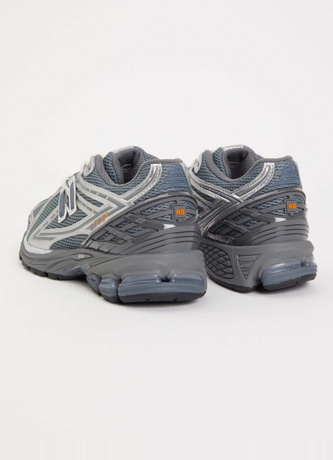 New Balance 1906 sneaker van mesh met metallic details - achterkant blauwgrijs