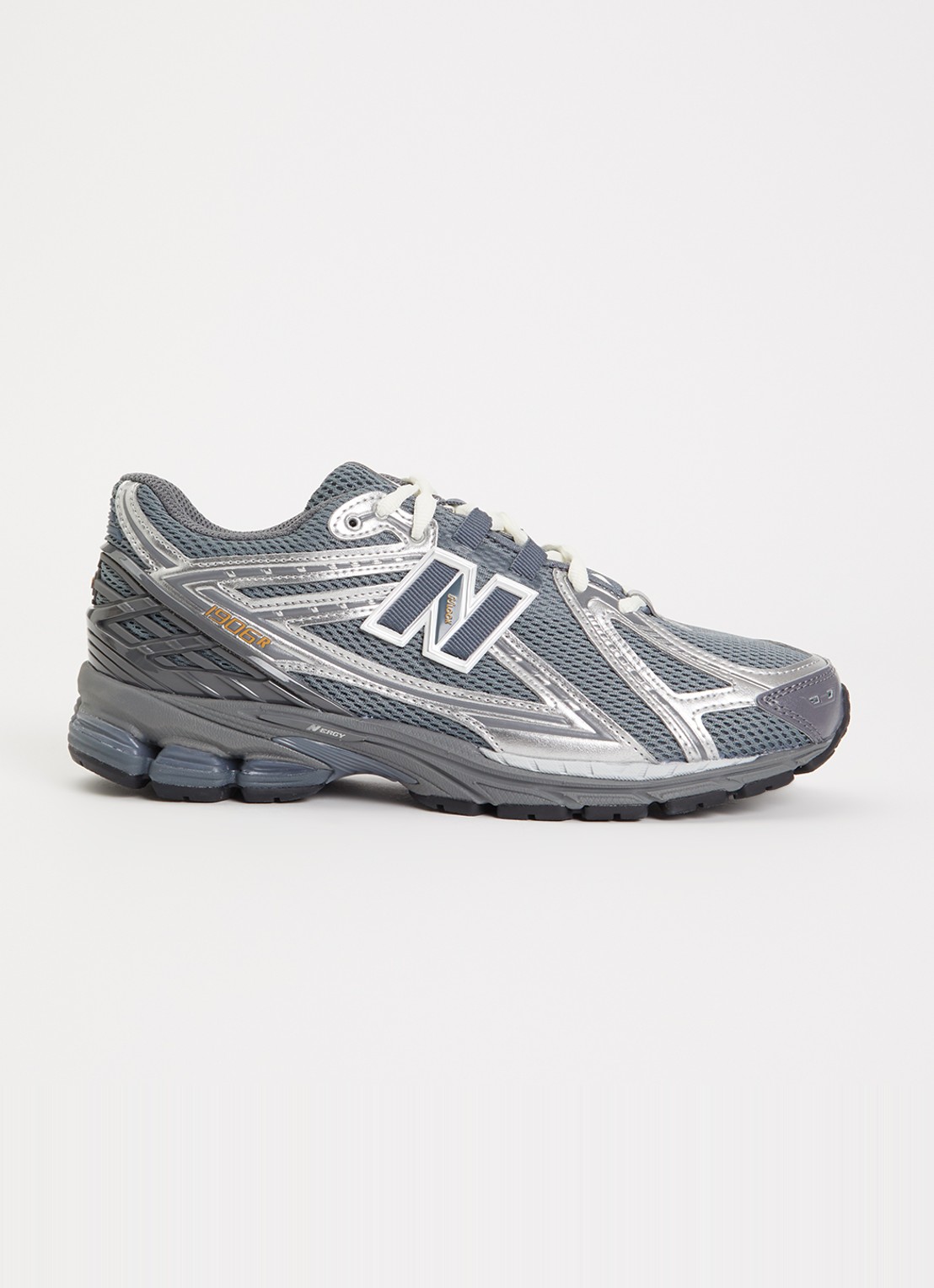 New Balance 1906 sneaker van mesh met metallic details - voorkant 5 blauwgrijs
