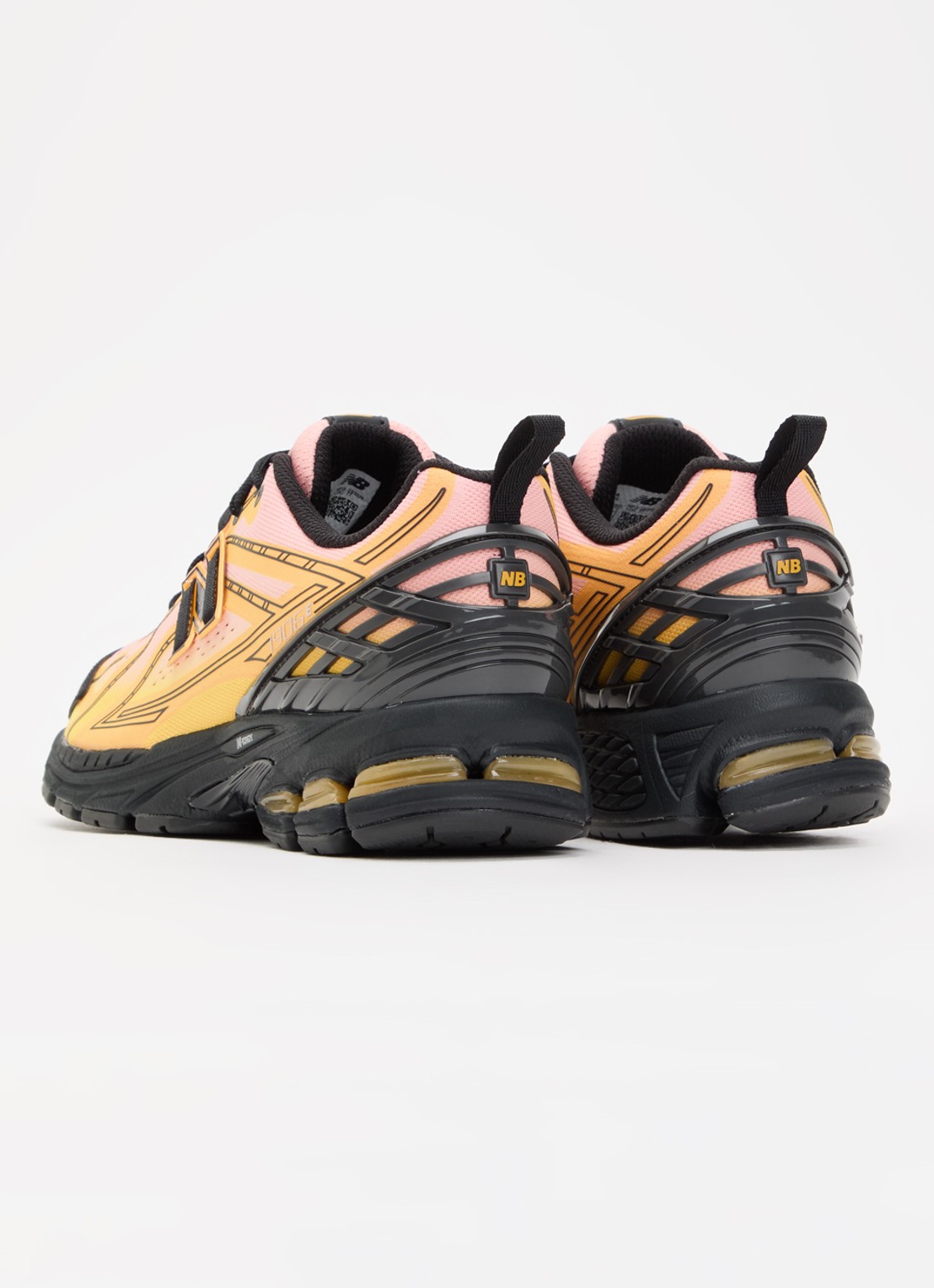 New Balance 1906 sneaker van mesh - achterkant geel