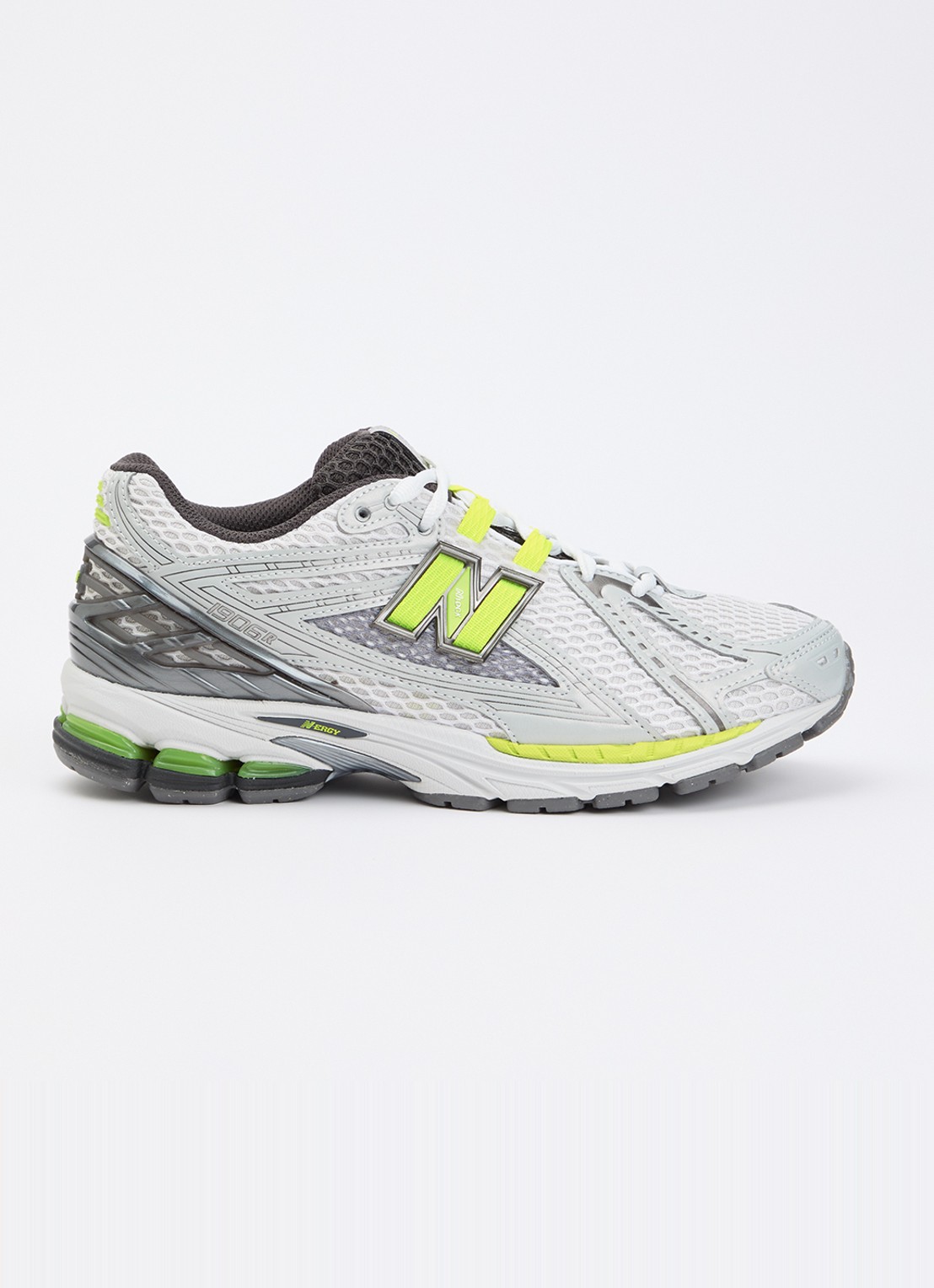 New Balance 1906R sneaker van mesh met metallic details - voorkant 2 grijs