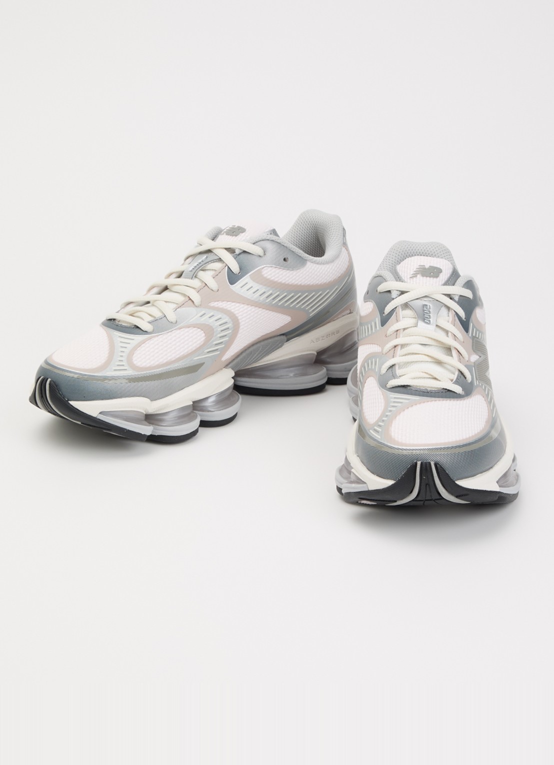 New Balance 2000 sneaker van mesh met logo - detail 2 lichtgrijs