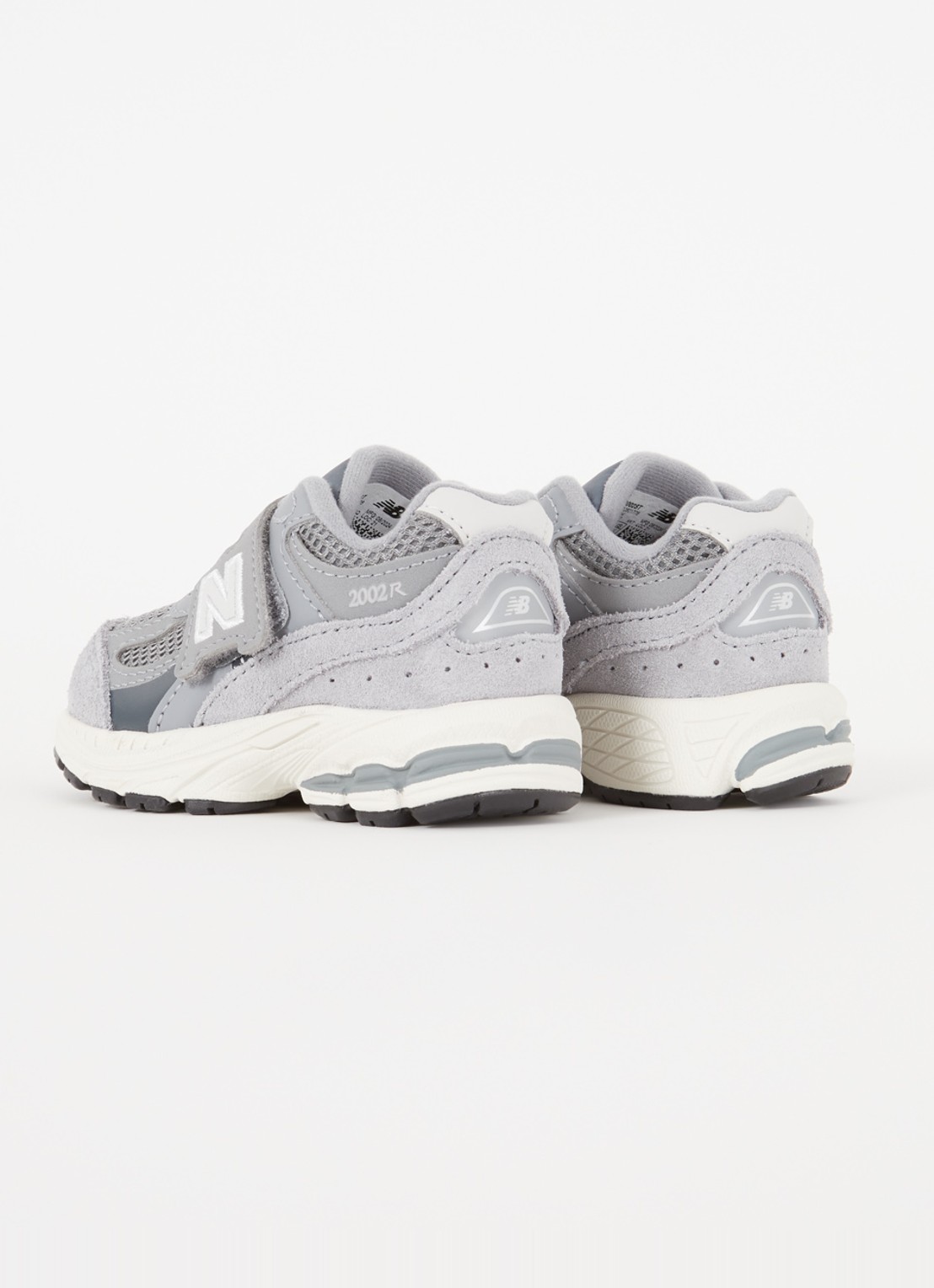 New Balance 2002 sneaker met mesh details - achterkant grijs