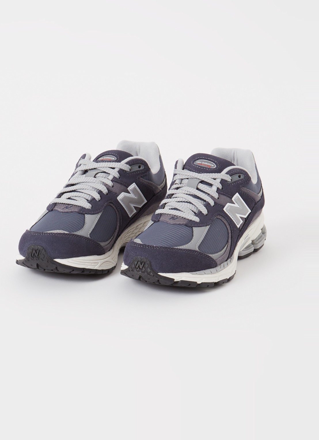 New Balance 2002R sneaker van suède met mesh details  - detail 2 donkerblauw